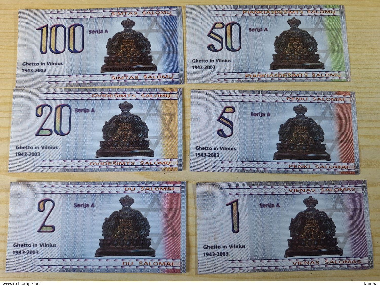 Lithuania Salomai Set- 6 Banknotes 2002 UNC P-NL - Lithuania