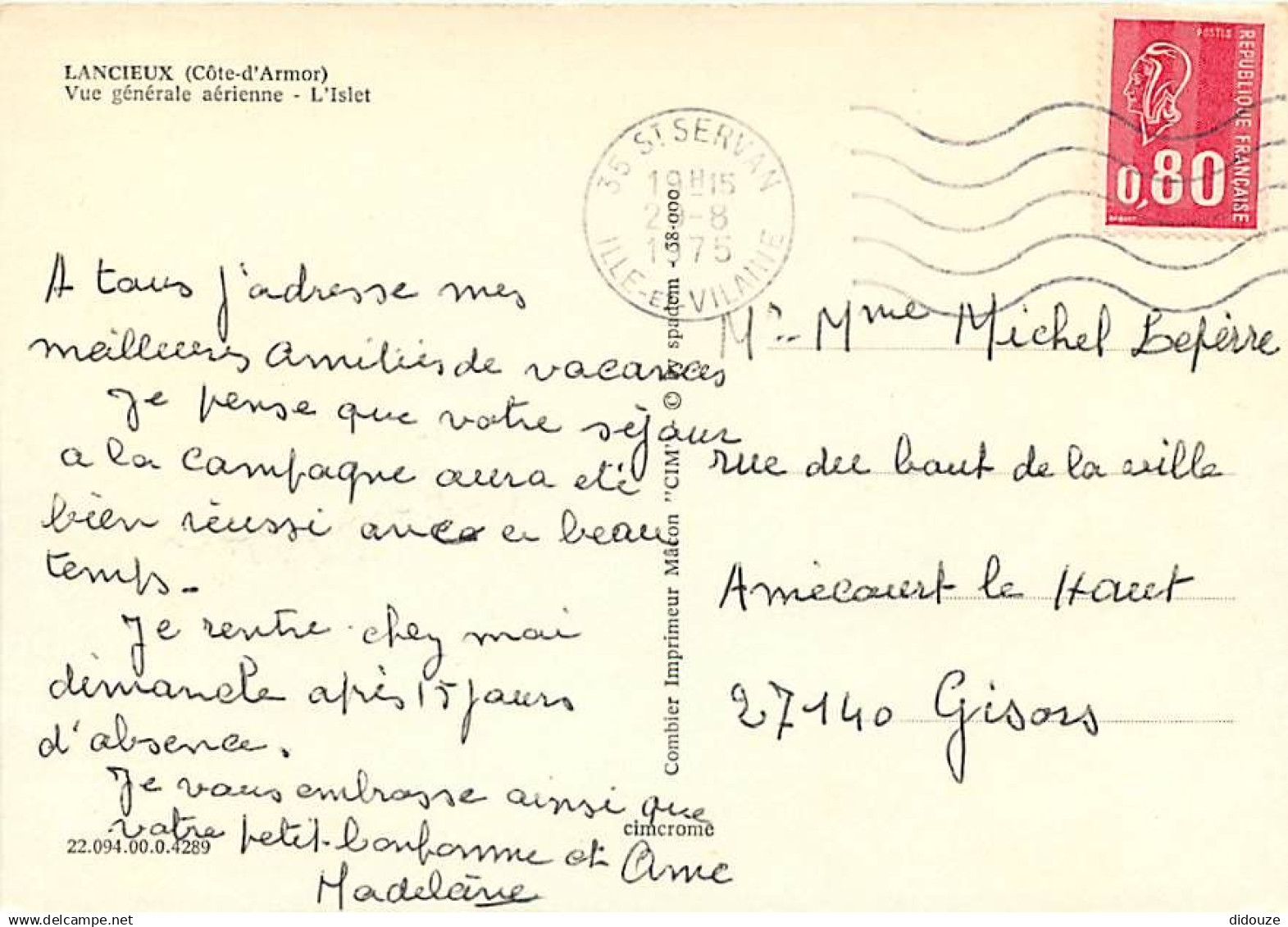 22 - Lancieux - Vue Générale Aérienne - L'Islet - CPM - Voir Scans Recto-Verso - Lancieux