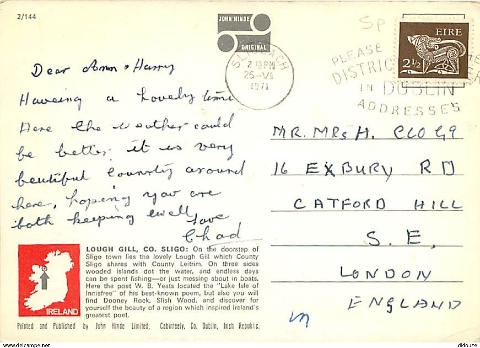 Irlande - Sligo - Lough Gill And Ben Bulben Mountain - Ireland - CPM - Voir Scans Recto-Verso - Sligo