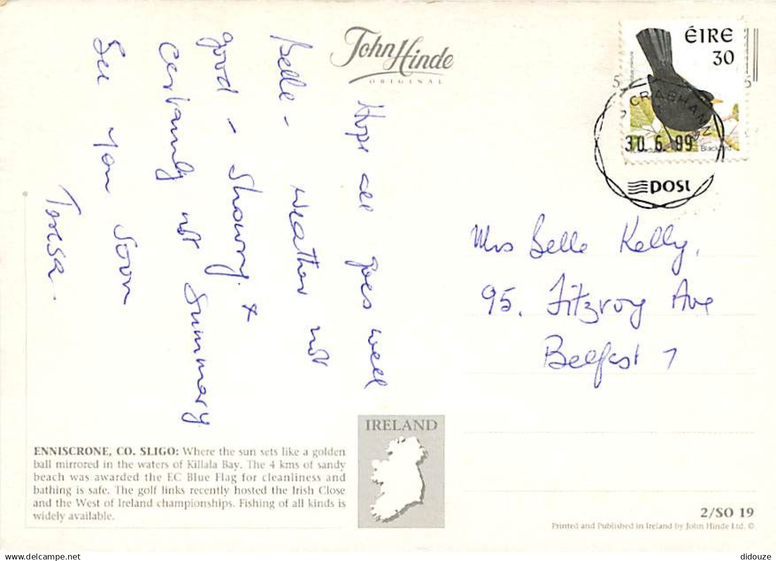 Irlande - Sligo - Enniscrone - Multivues - Golf - Jet Ski - Chevaux - Voir Timbre - Ireland - CPM - Voir Scans Recto-Ver - Sligo