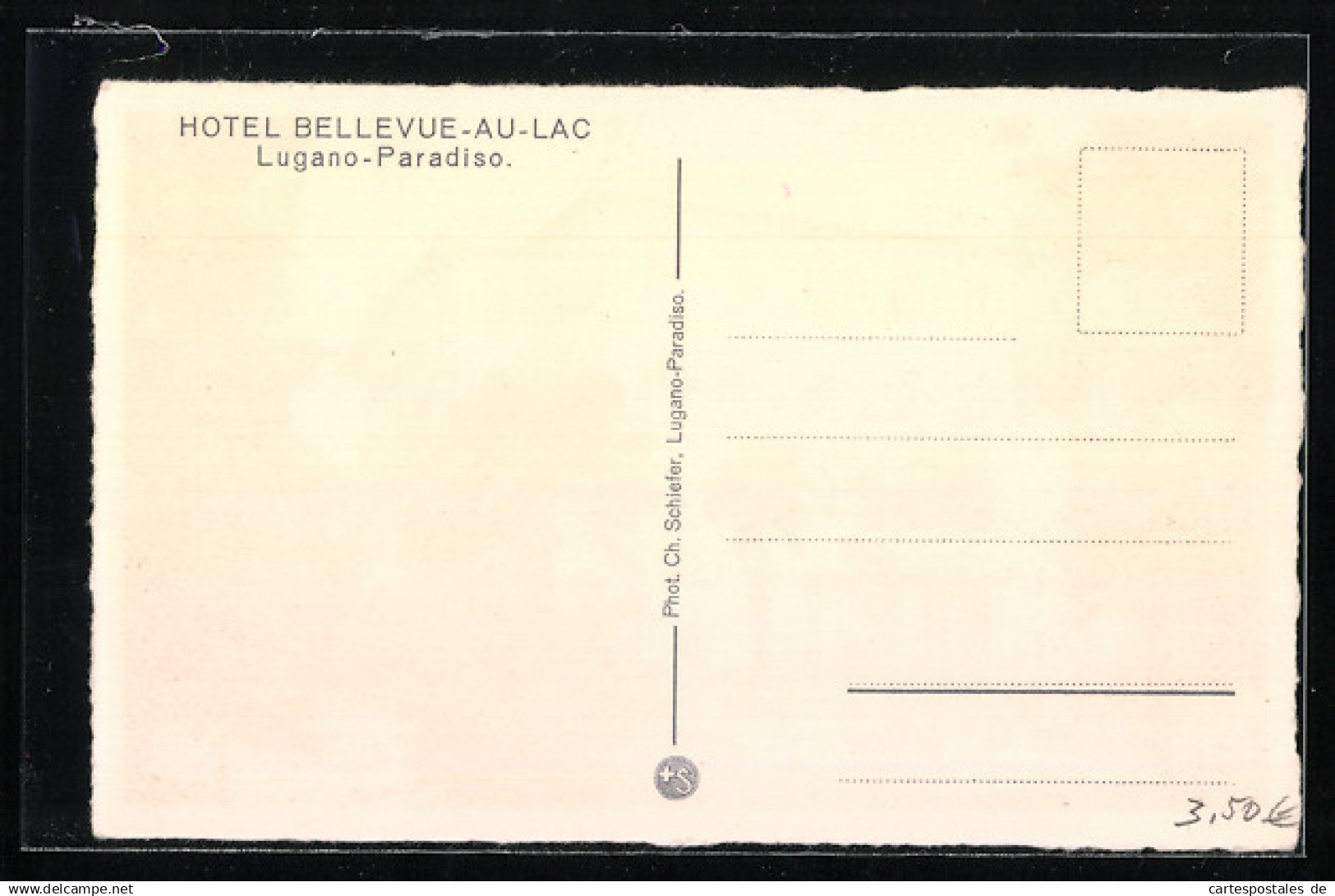 AK Lugano-Paradiso, Hotel Bellevue-au-Lac - Paradiso