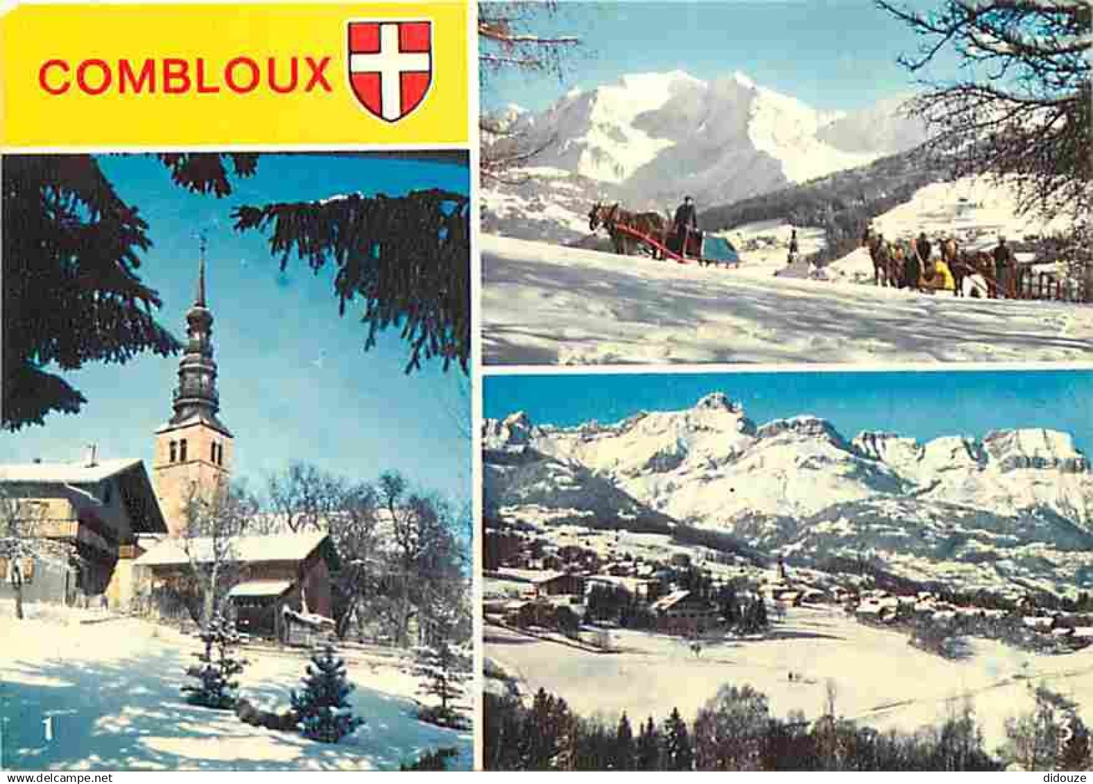 74 - Combloux - Multivues - Chevaux - Traineau - Hiver - Neige - CPM - Voir Scans Recto-Verso - Combloux