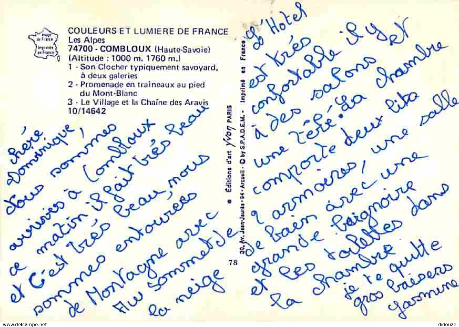 74 - Combloux - Multivues - Chevaux - Traineau - Hiver - Neige - CPM - Voir Scans Recto-Verso - Combloux
