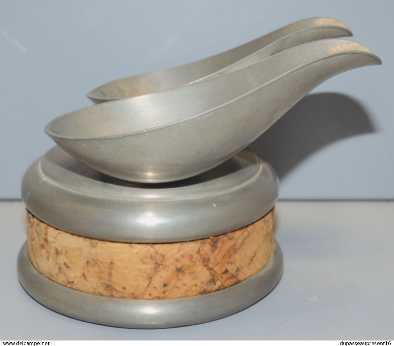 -PORTE PIPES ETAIN & LIEGE PEWTER ZINN CHANILL COLLECTION OBJET du FUMEUR    E