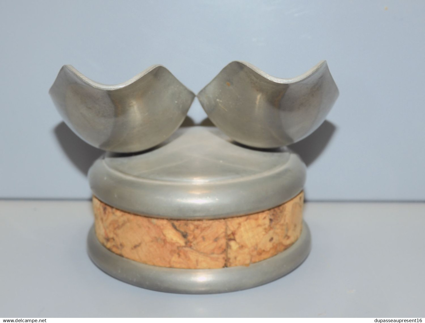 -PORTE PIPES ETAIN & LIEGE PEWTER ZINN CHANILL COLLECTION OBJET du FUMEUR    E
