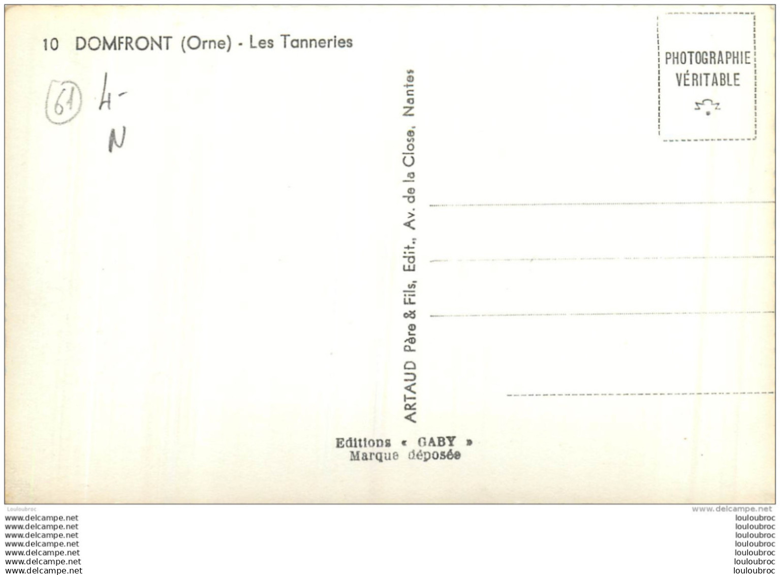 DOMFRONT LES TANNERIES - Domfront