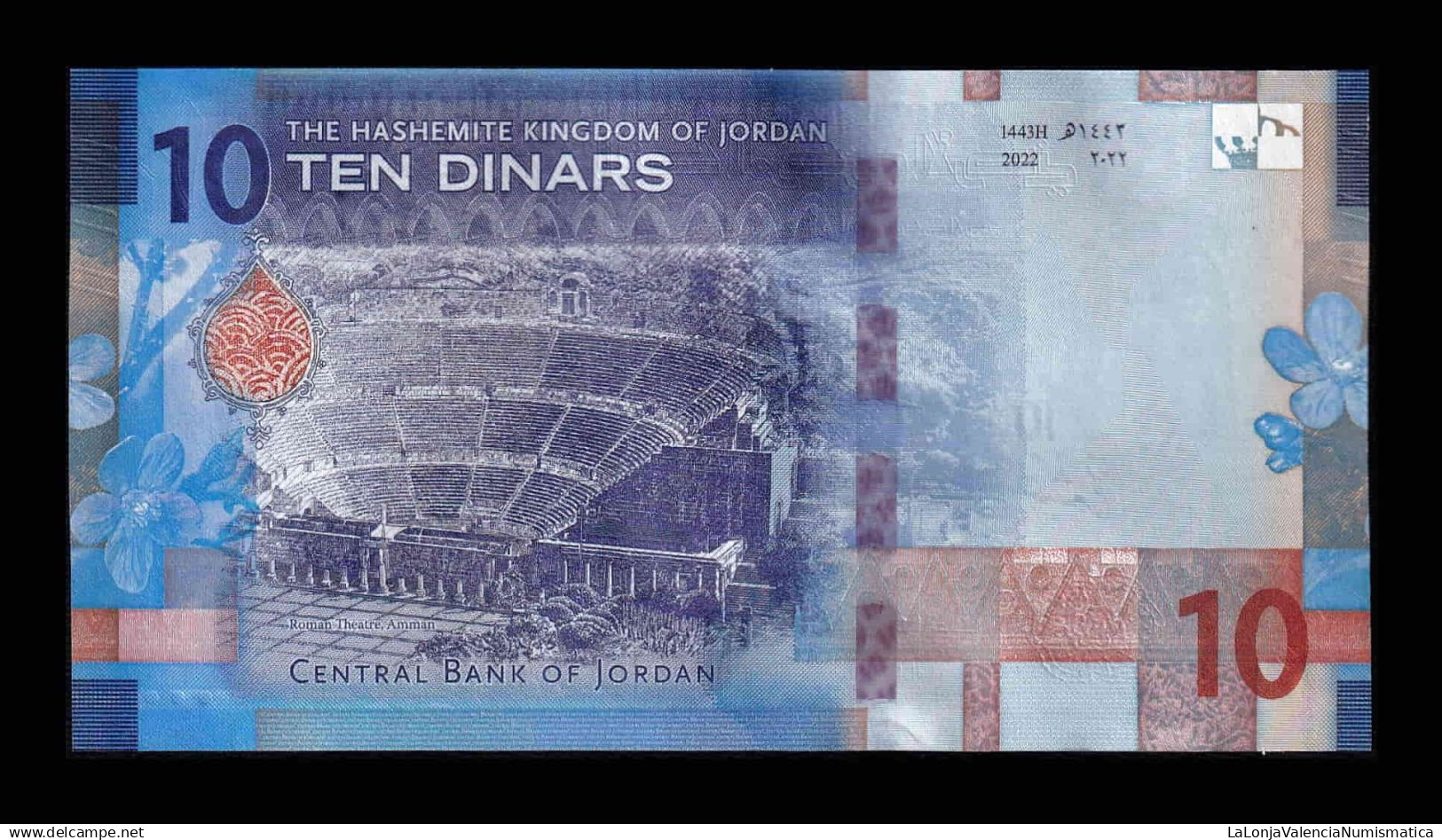 Jordania Jordan 10 Dinars 2022 Pick 41 Sc Unc - Jordan