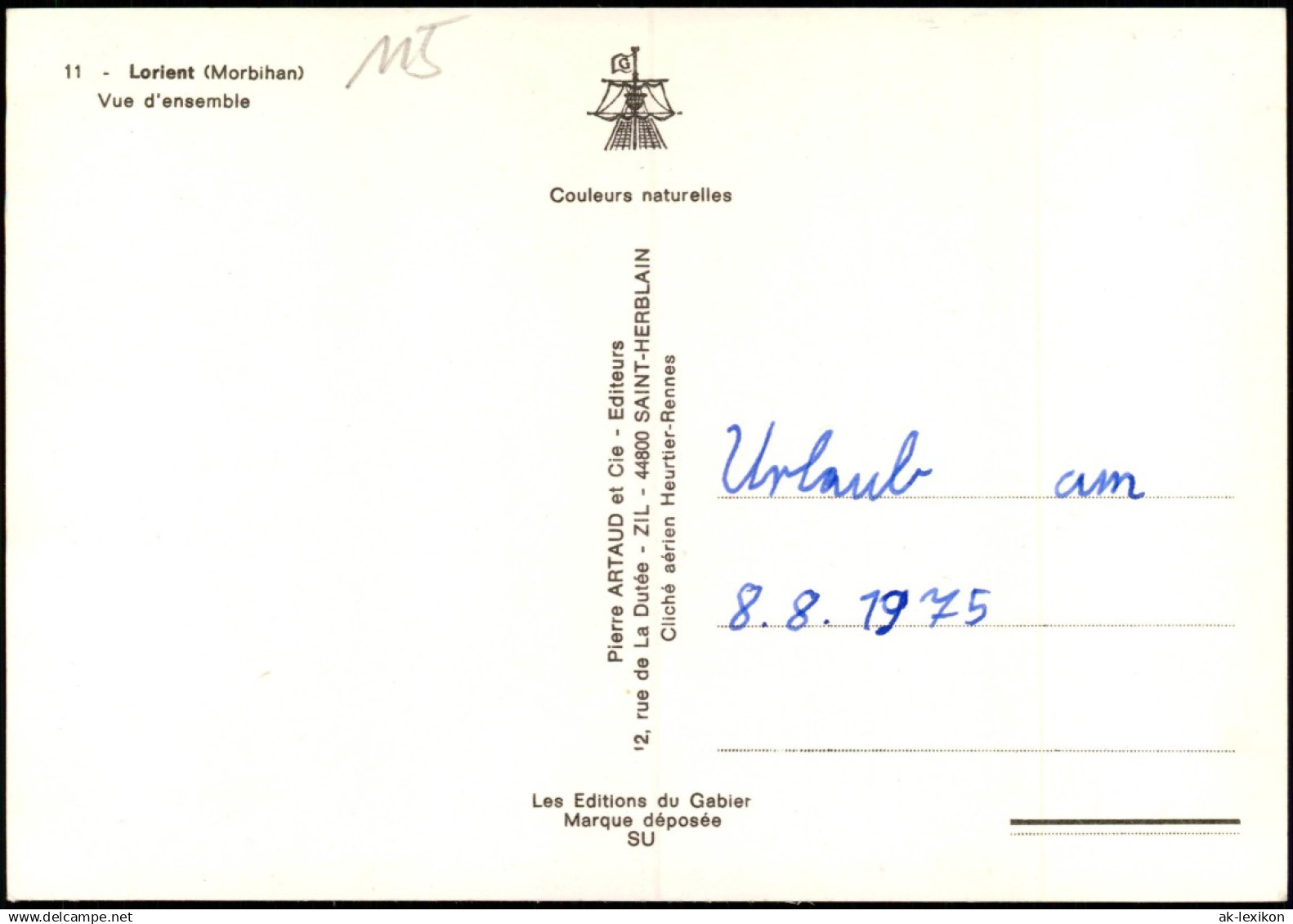 Lorient Lorient (An Oriant) Luftaufnahme Lorient (Morbihan) Vue D'ensemble 1975 - Lorient