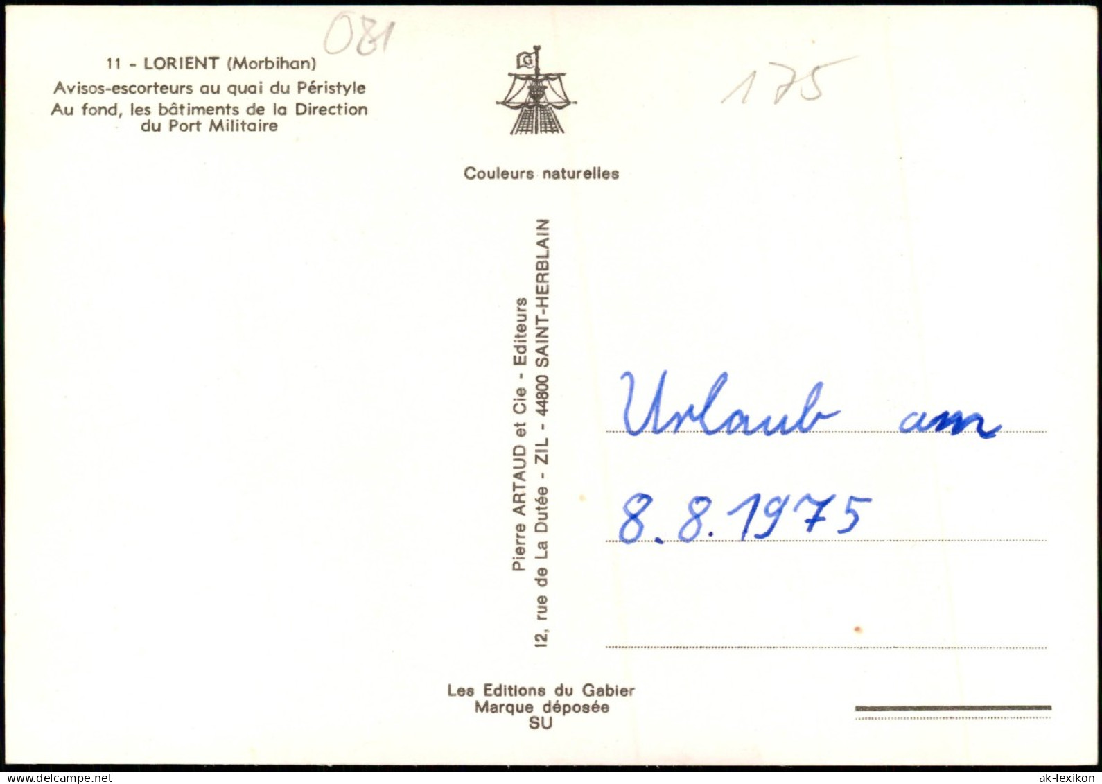 Lorient Lorient (An Oriant) Hafen Mit Frz. Schiff Der Marine 1975 - Lorient