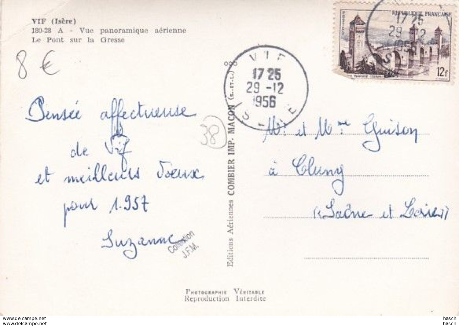 4770193Vif, Vue Panoramique AÃ©rienne. â€“ 1956. (droite Haut Pli) - Vif