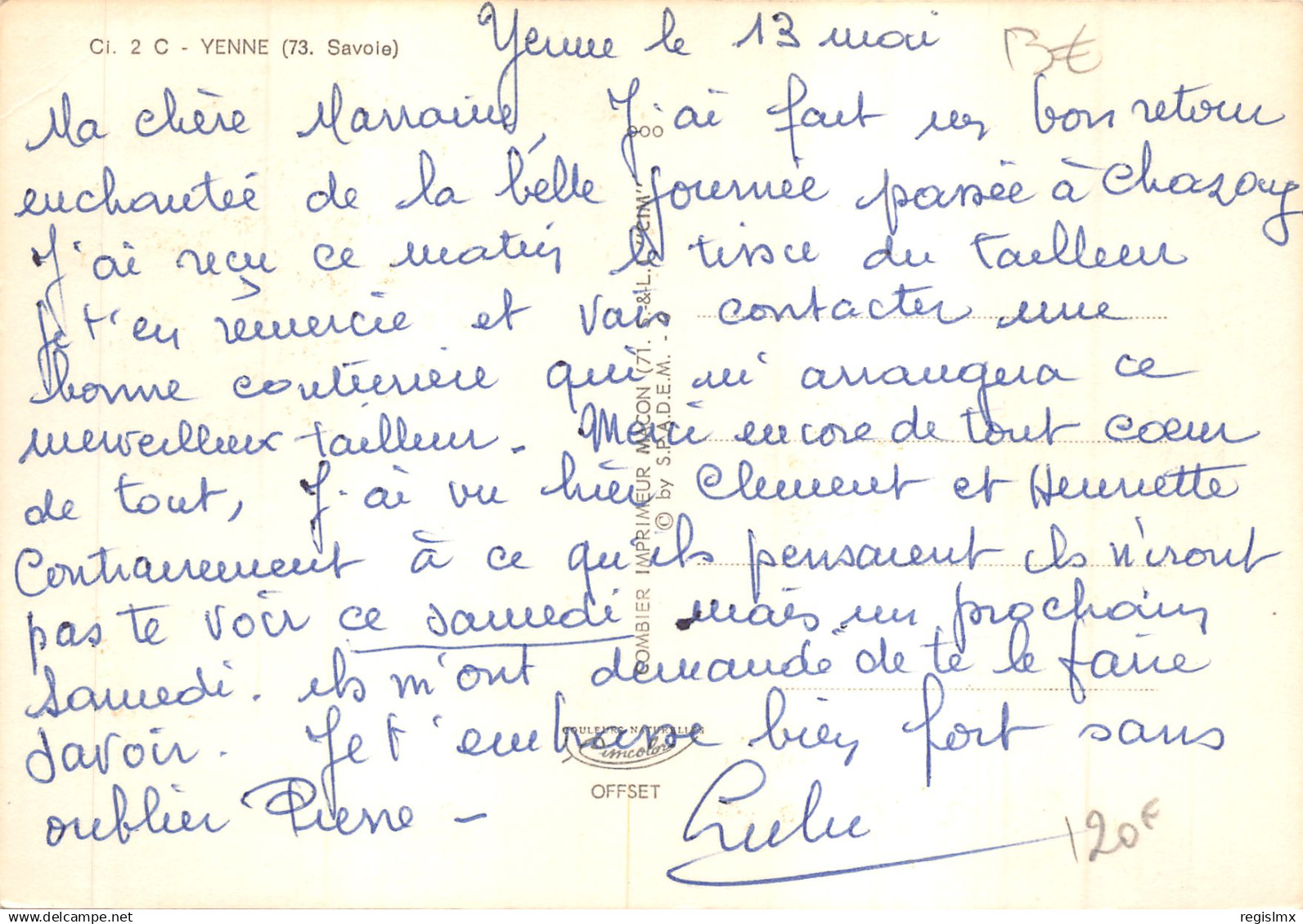 73-YENNE-N°T560-B/0295 - Yenne
