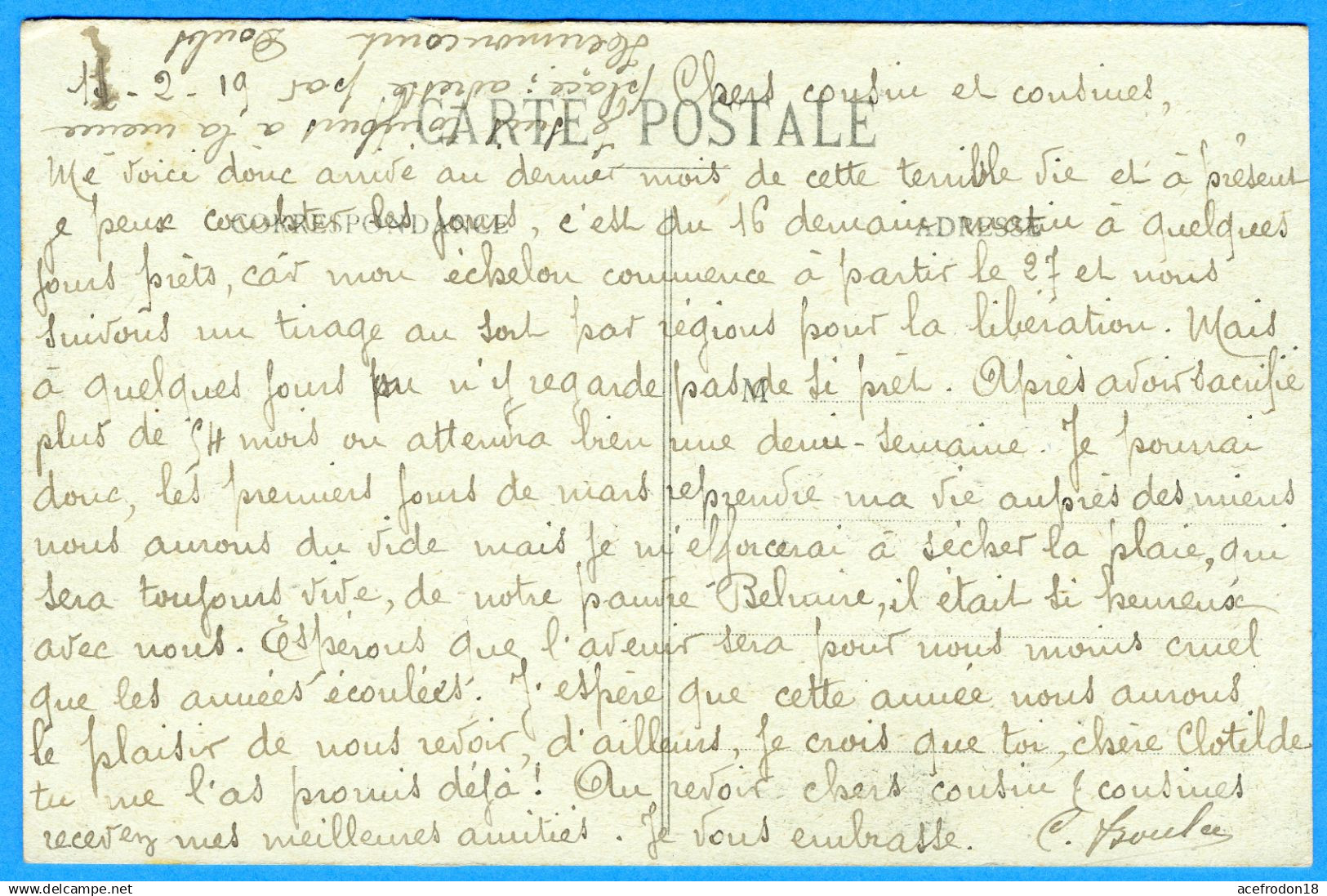 **cpa**1919**Suisse - Fahy-Frontière - Douanes Suisses - Fahy
