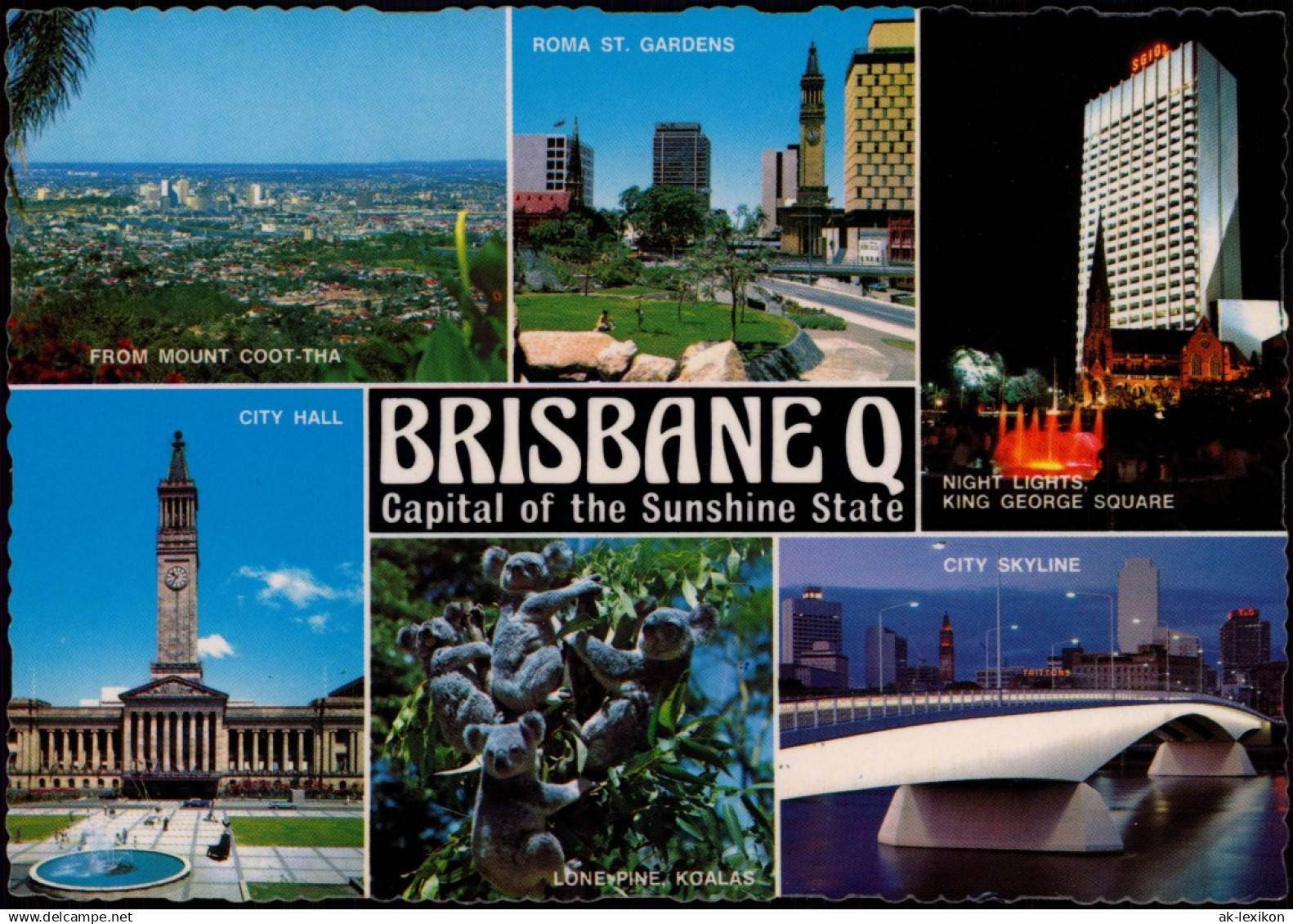 Brisbane Capital Of The Sunshine State (Mehrbildkarte City Views) 1979 - Brisbane