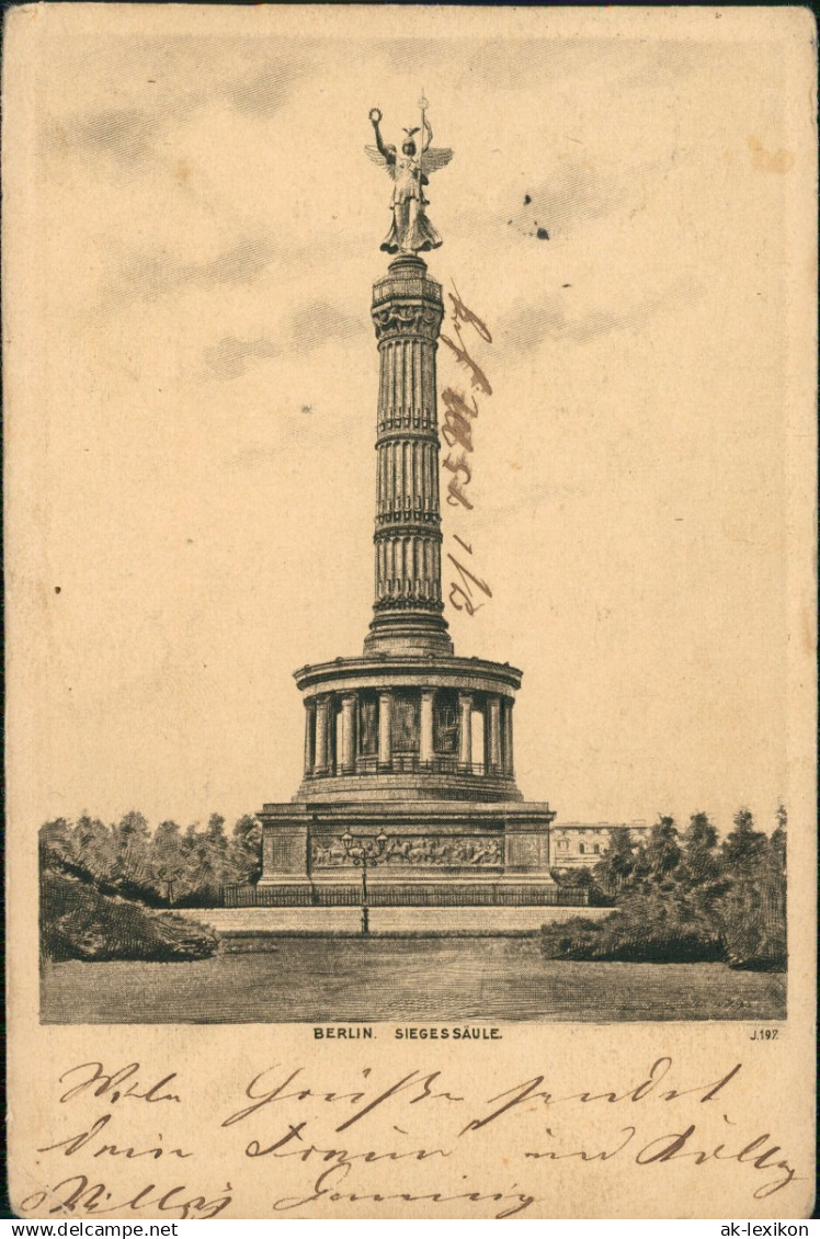 Ansichtskarte Mitte-Berlin Siegessäule 1900 - Mitte