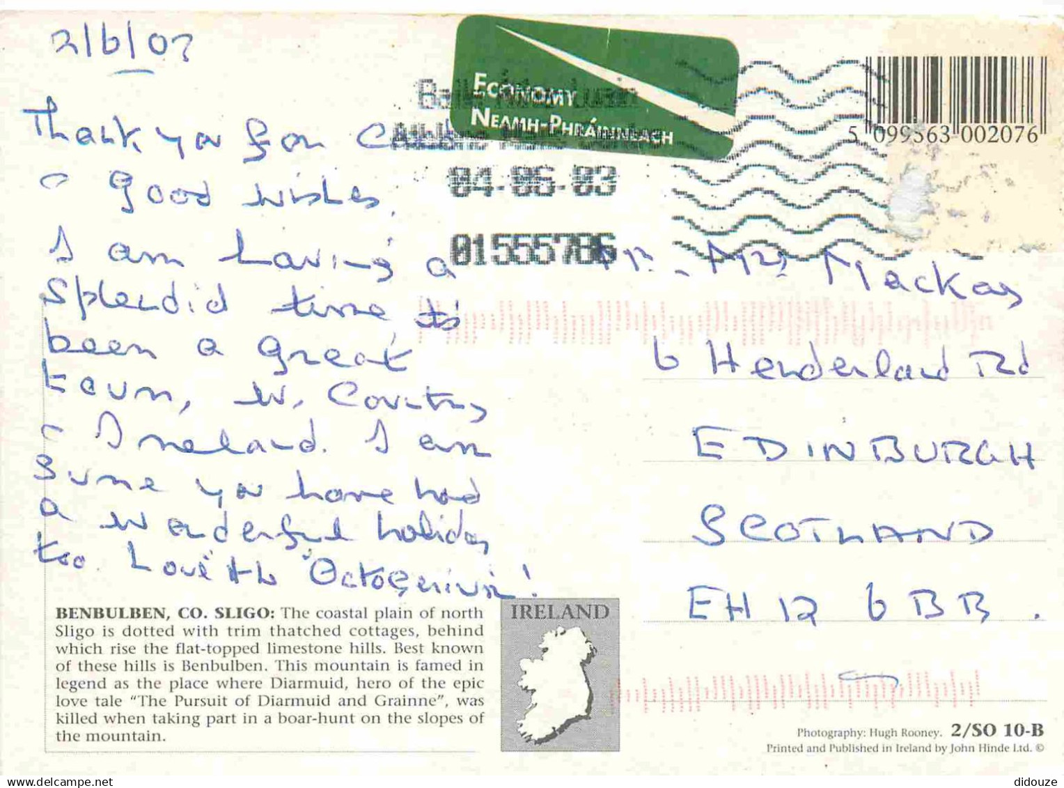 Irlande - Sligo - Benbulben - Ireland - Irlanda - CPM - Voir Scans Recto-Verso - Sligo