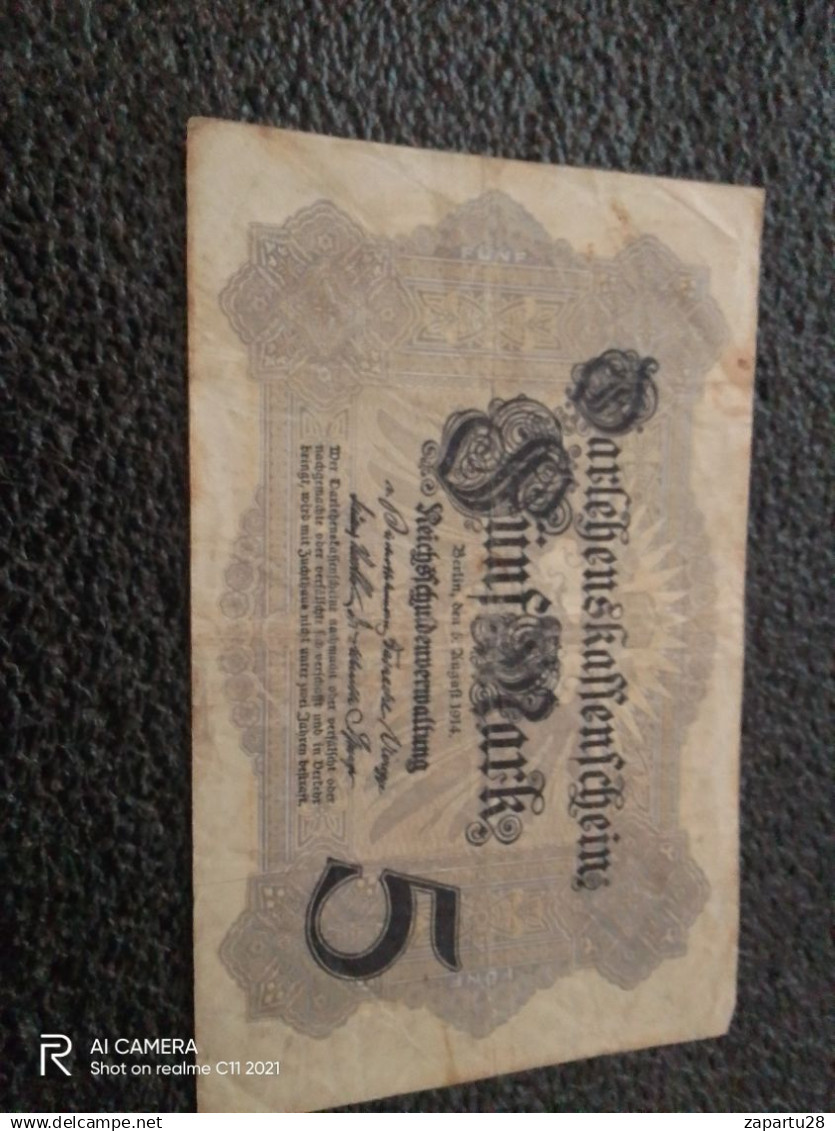 ALMANYA-  5 MARK      -F- - 5 Reichsmark