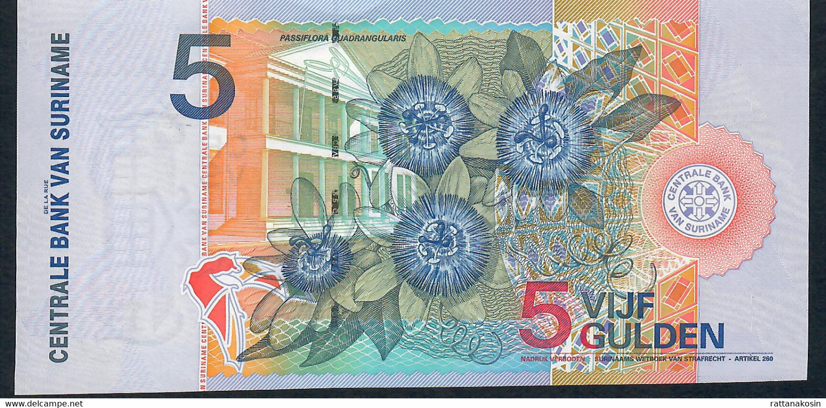 SURINAM  P146 5 GULDEN 2000 UNC. - Surinam