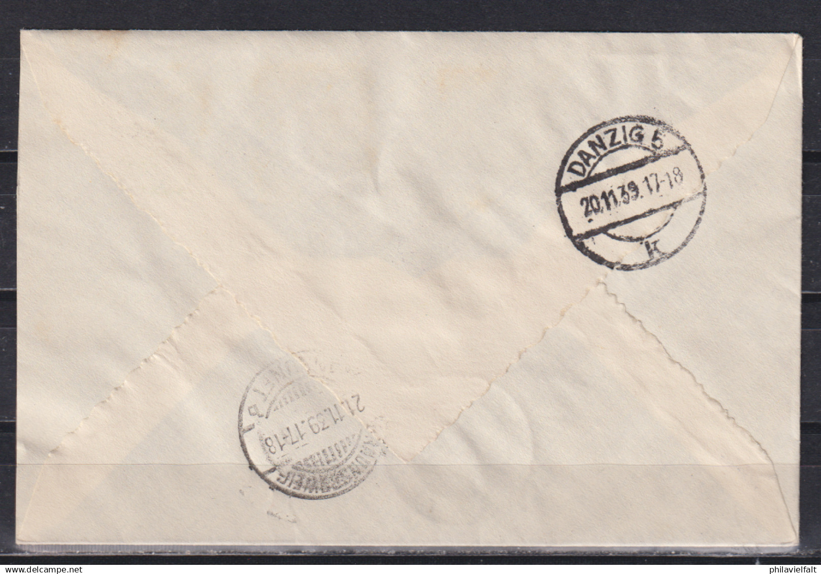 Danzig SSt Der Führer Hat Uns Befreit/1.Sept.39 Als R-Eil-LP-Brief MiF Dt.Reich 718,721,725,726 , Transit Danzig 1+5 - Brieven En Documenten