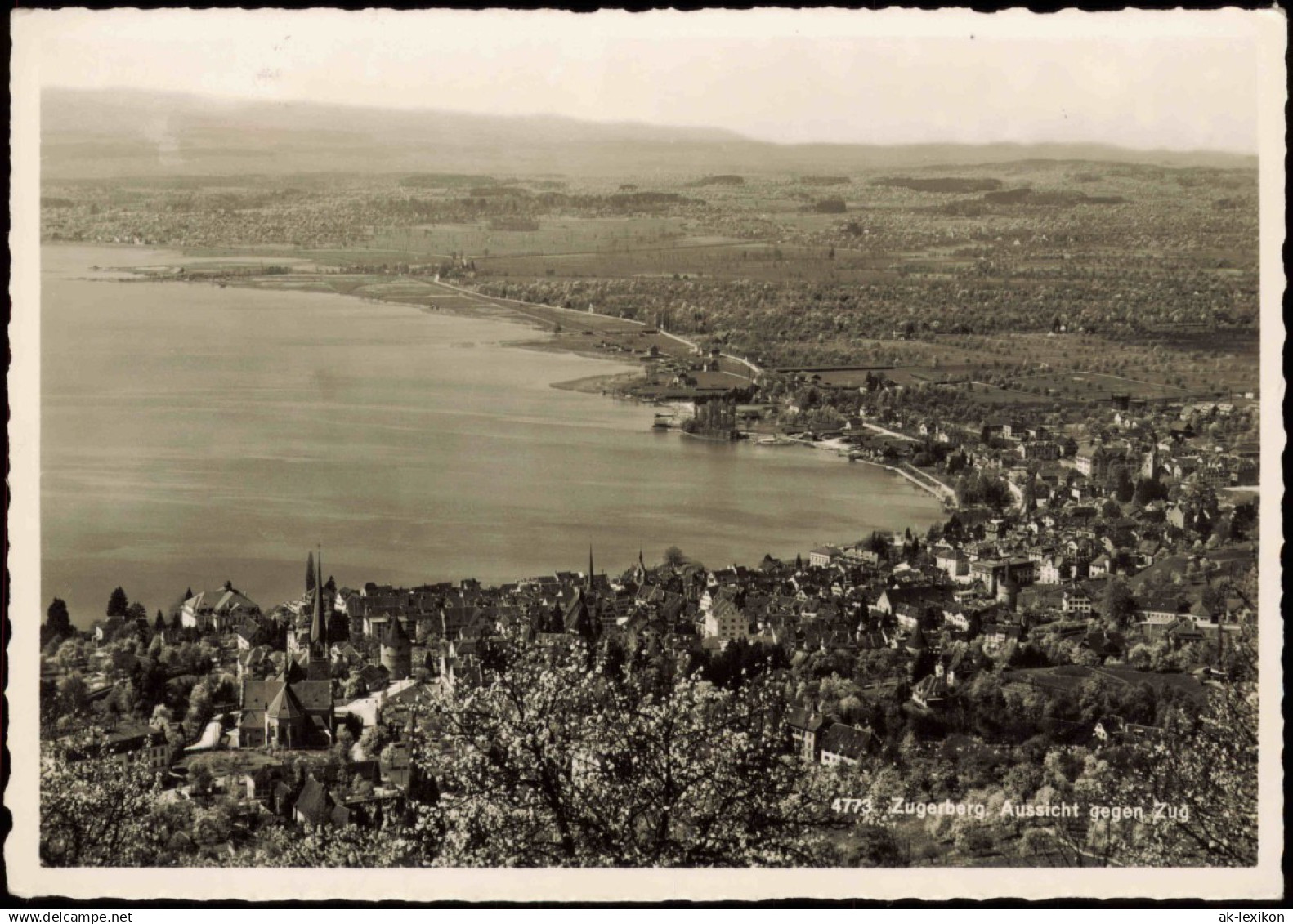 Ansichtskarte Zug Zoug | Zugo Blick über Die Stadt 1949 - Autres & Non Classés