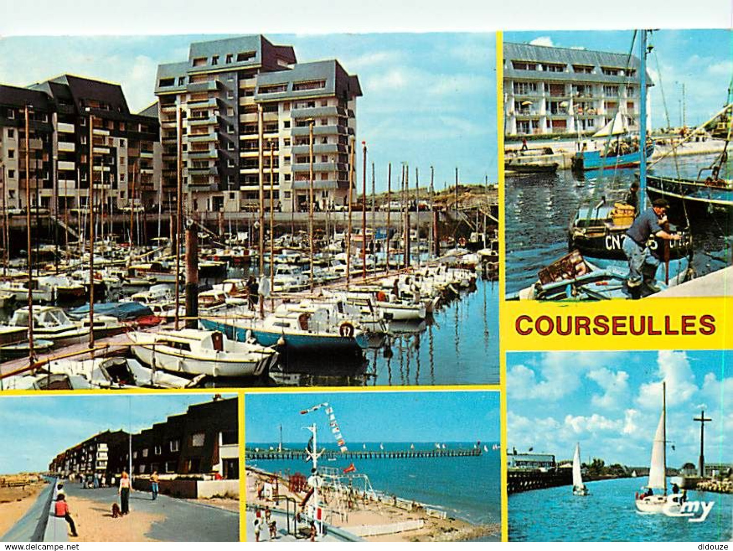14 - Courseulles Sur Mer - Multivues - Immeubles - Bateaux - Flamme Postale De Courseulles Sur Mer - CPM - Voir Scans Re - Courseulles-sur-Mer