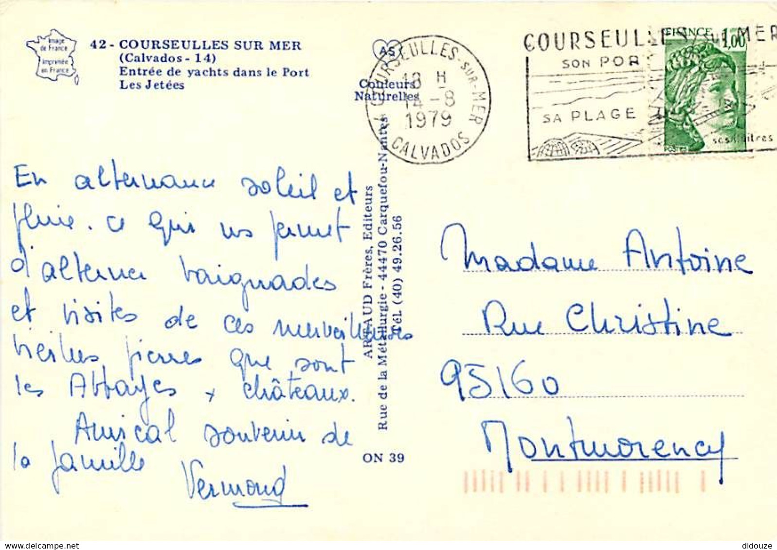 14 - Courseulles Sur Mer - Entrée De Yachts Dans Le Port - Les Jetées - Bateaux - Flamme Postale De Courseulles Sur Mer - Courseulles-sur-Mer
