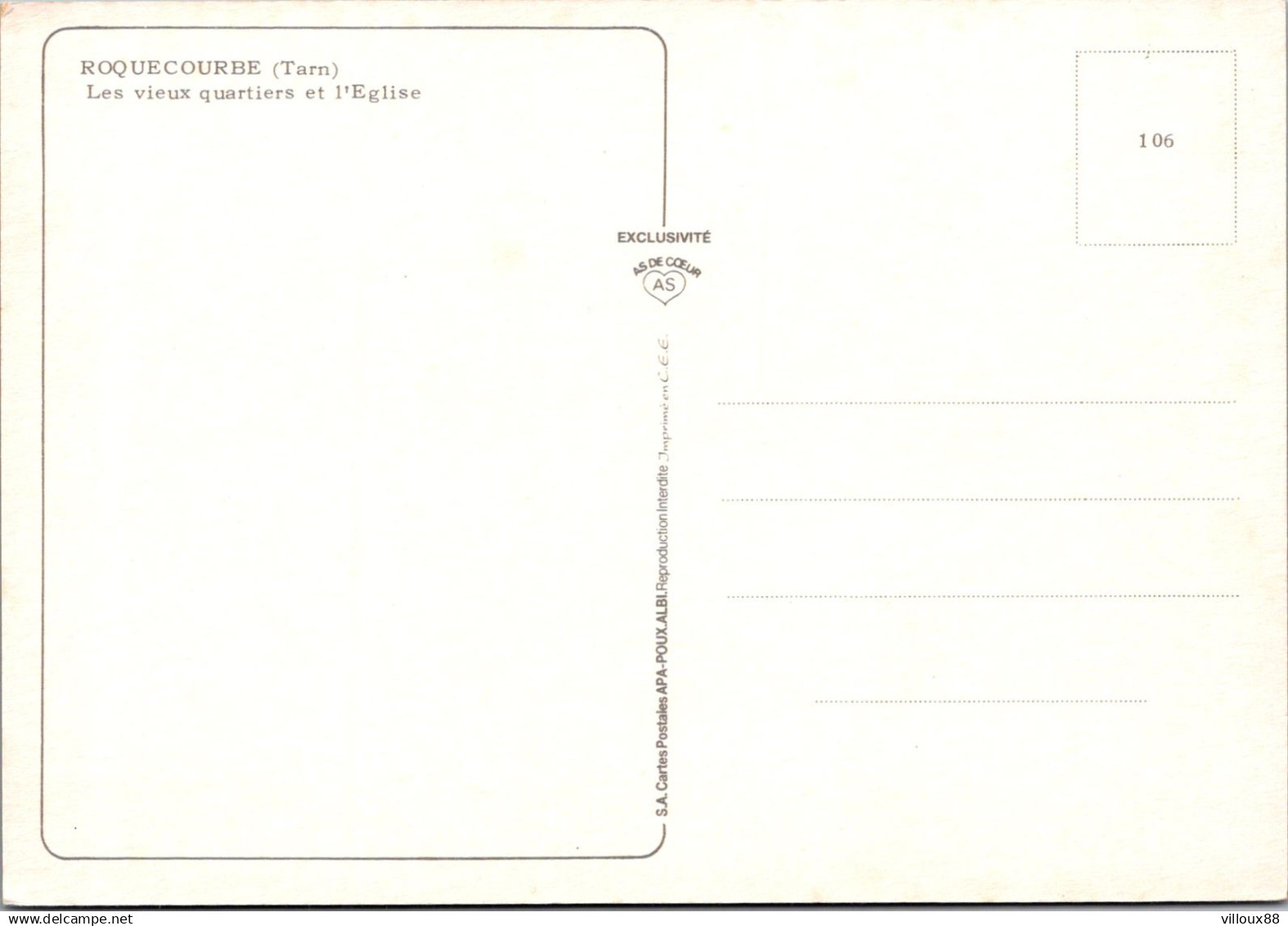 Cpsm - Roquecourbe - Les Vieux Quartiers Et L ' église      AX884 - Roquecourbe