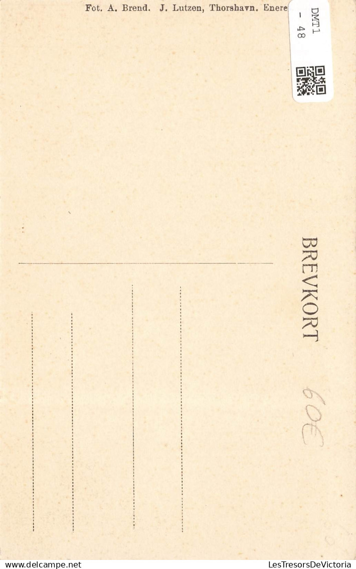 DANEMARK - Færöerne - Brudefolge - Mariage - Eglise - Tour - Croix - Flèche - Animé - Carte Postale Ancienne - Danimarca