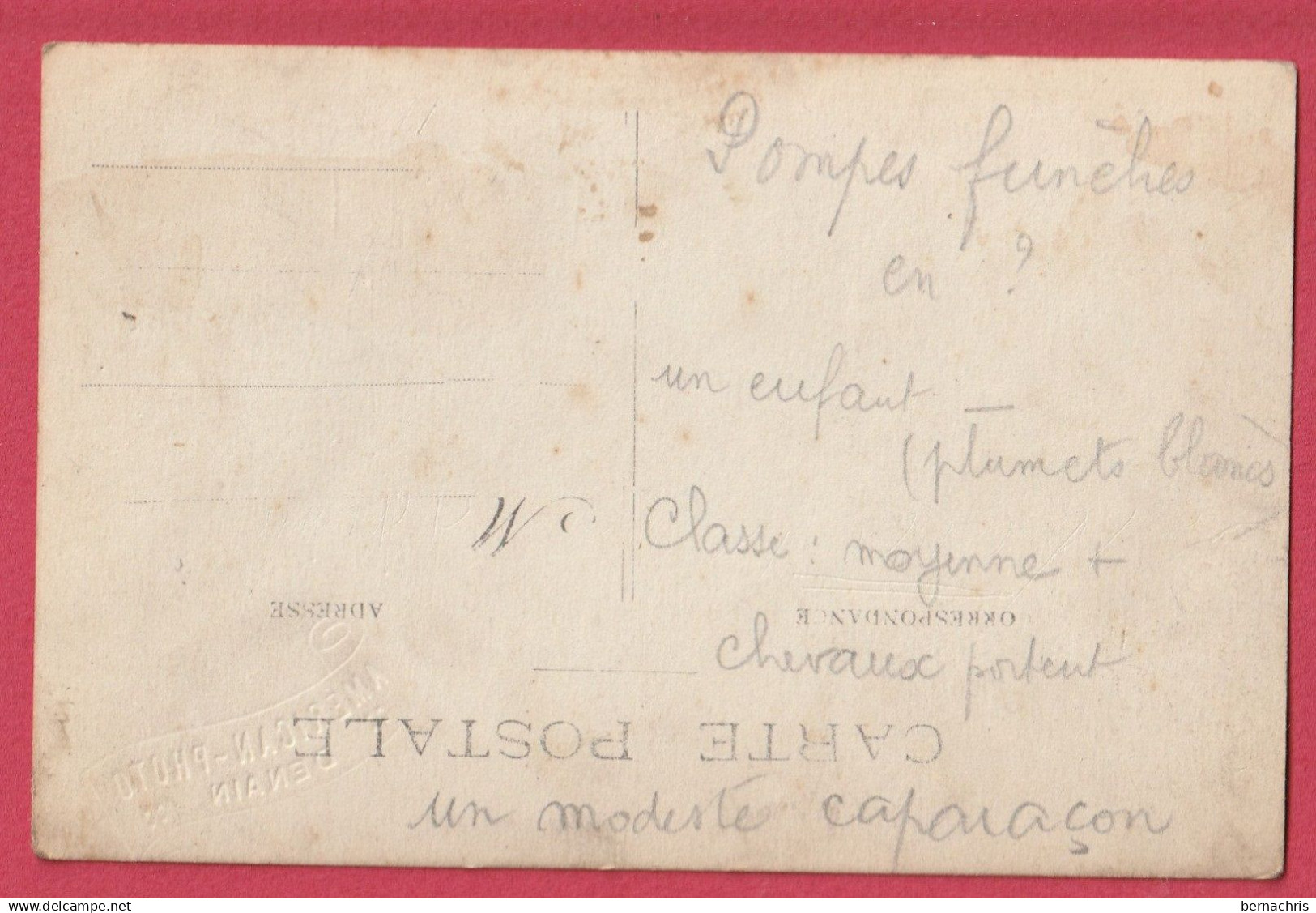 Carte Photo Denain Enterrement à Identifier ? - Denain