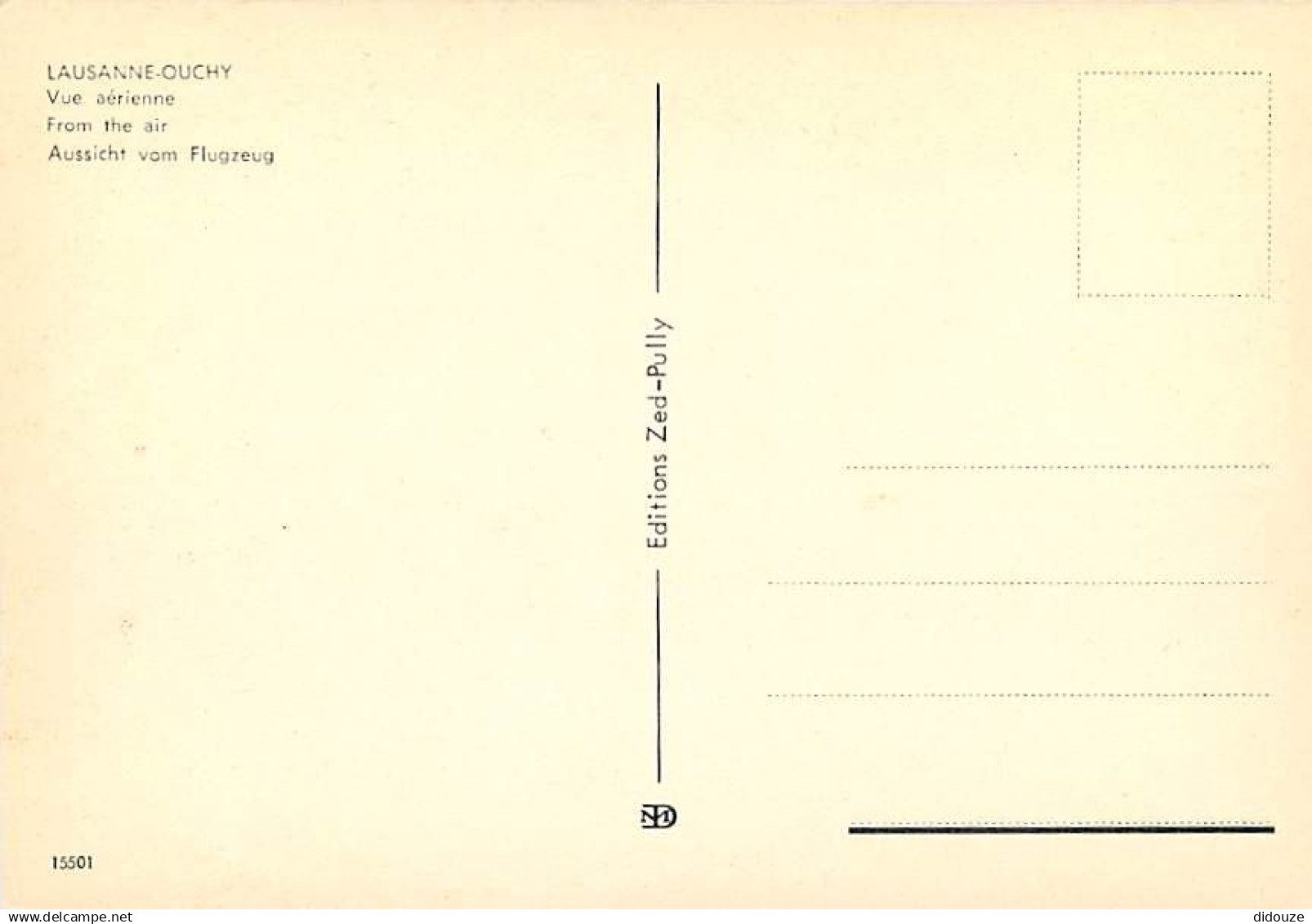 Suisse - VD Vaud - Lausanne - Ouchy - Vue Générale Aérienne - CPM - Carte Neuve - Voir Scans Recto-Verso - Autres & Non Classés