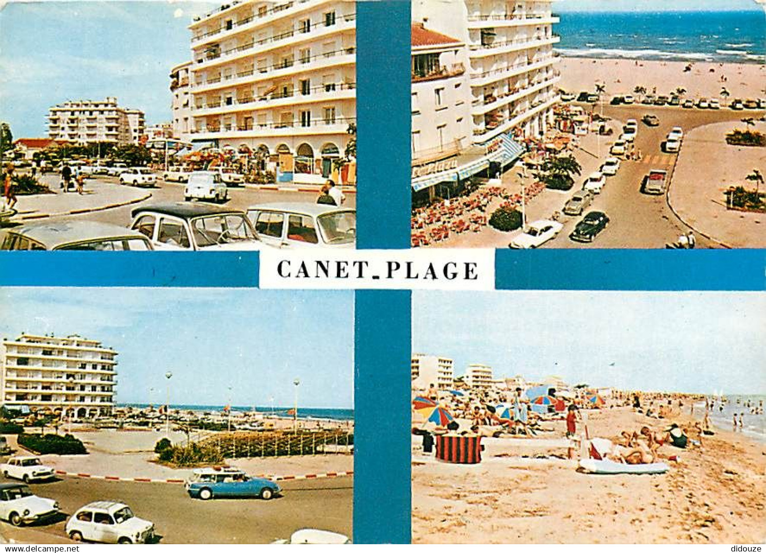 66 - Canet Plage - Multivues - Automobiles - Scènes De Plage - CPM - Voir Scans Recto-Verso - Canet Plage