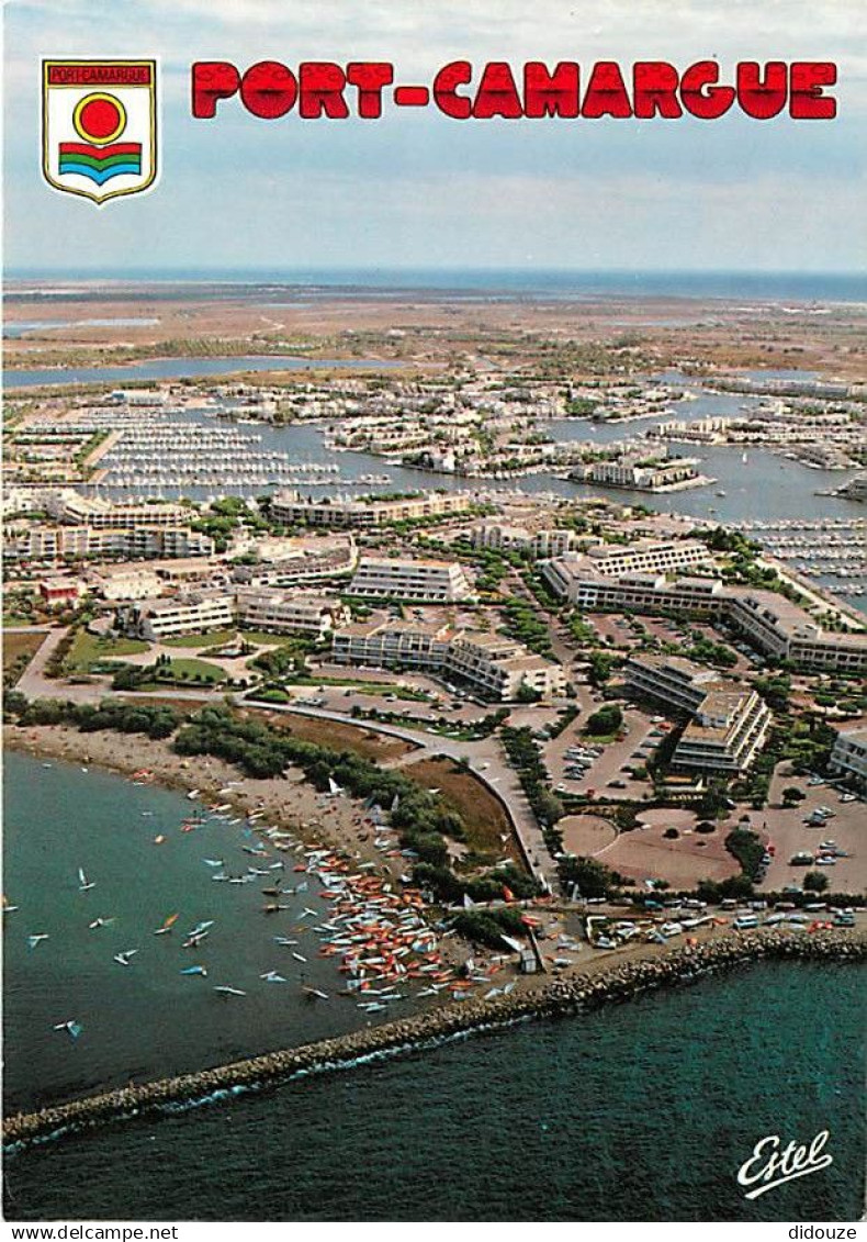 30 - Le Grau Du Roi - Port Camargue - Vue Générale Aérienne - Immeubles - Blasons - Flamme Postale De Le Grau Du Roi - C - Le Grau-du-Roi