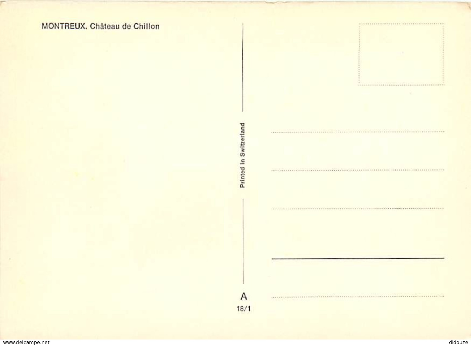 Suisse - VD Vaud - Montreux - Lac Léman - Château De Chillon - CPM - Carte Neuve - Voir Scans Recto-Verso - Autres & Non Classés