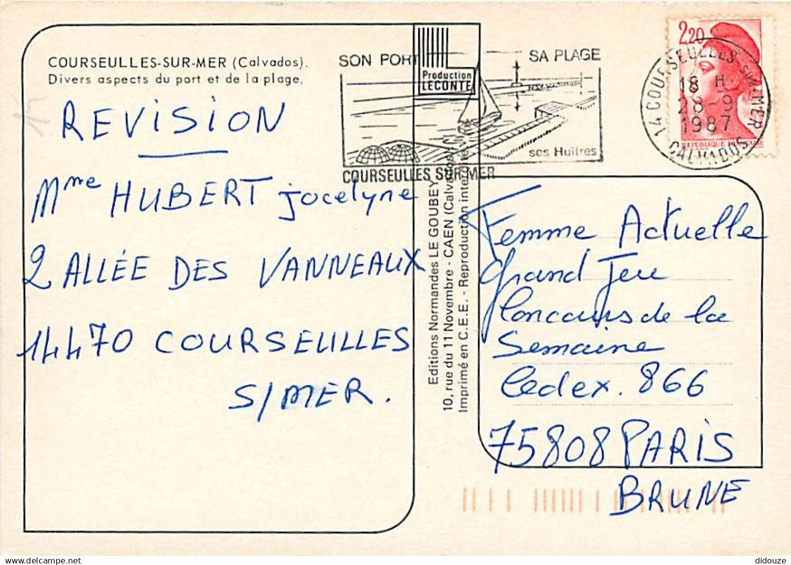 14 - Courseulles Sur Mer - Multivues - Flamme Postale De Courseulles Sur Mer - CPM - Voir Scans Recto-Verso - Courseulles-sur-Mer