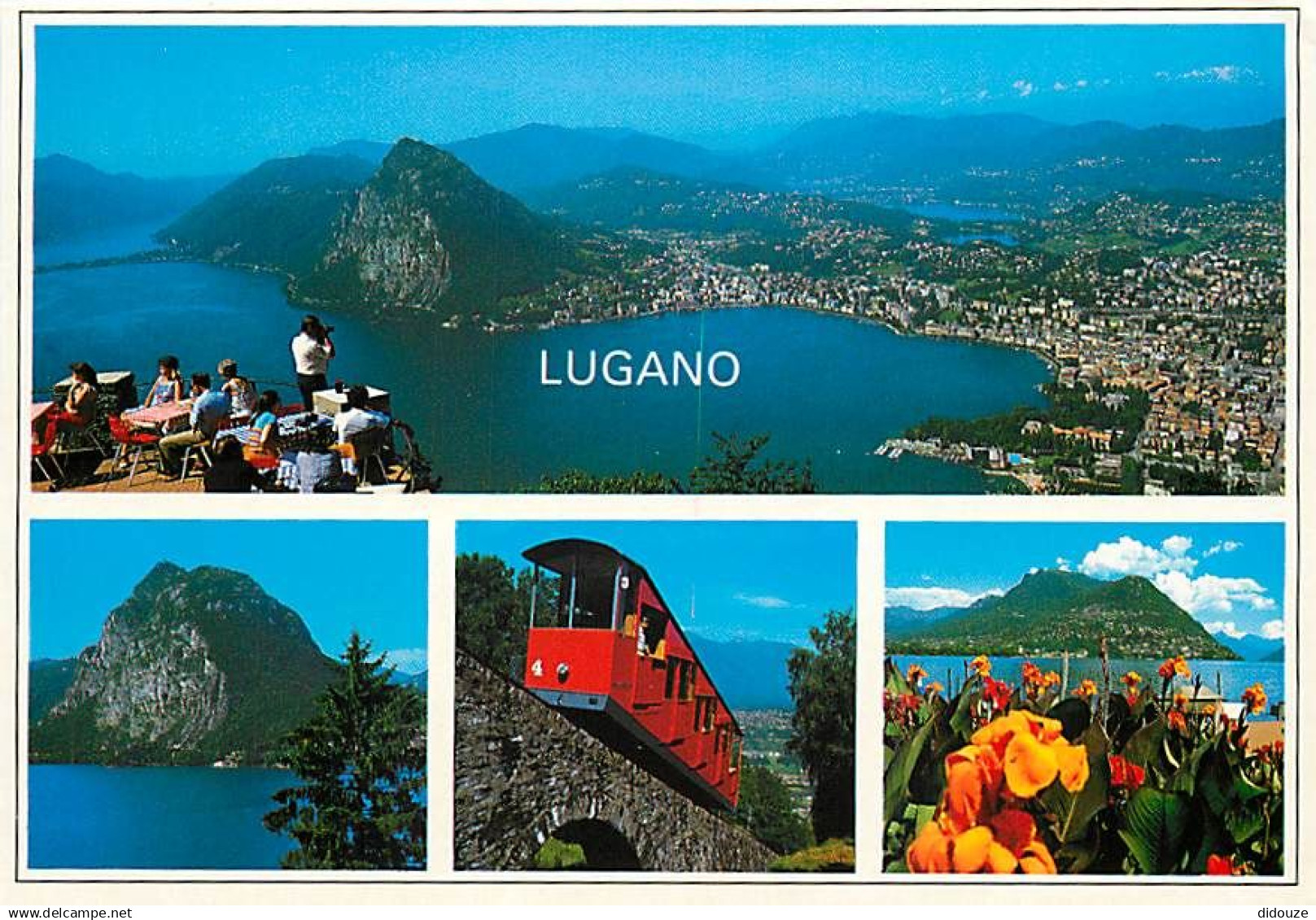 Suisse - TI Tessin - Lugano - Multivues - Fleurs - Funiculaire - Trains - CPM - Carte Neuve - Voir Scans Recto-Verso - Autres & Non Classés