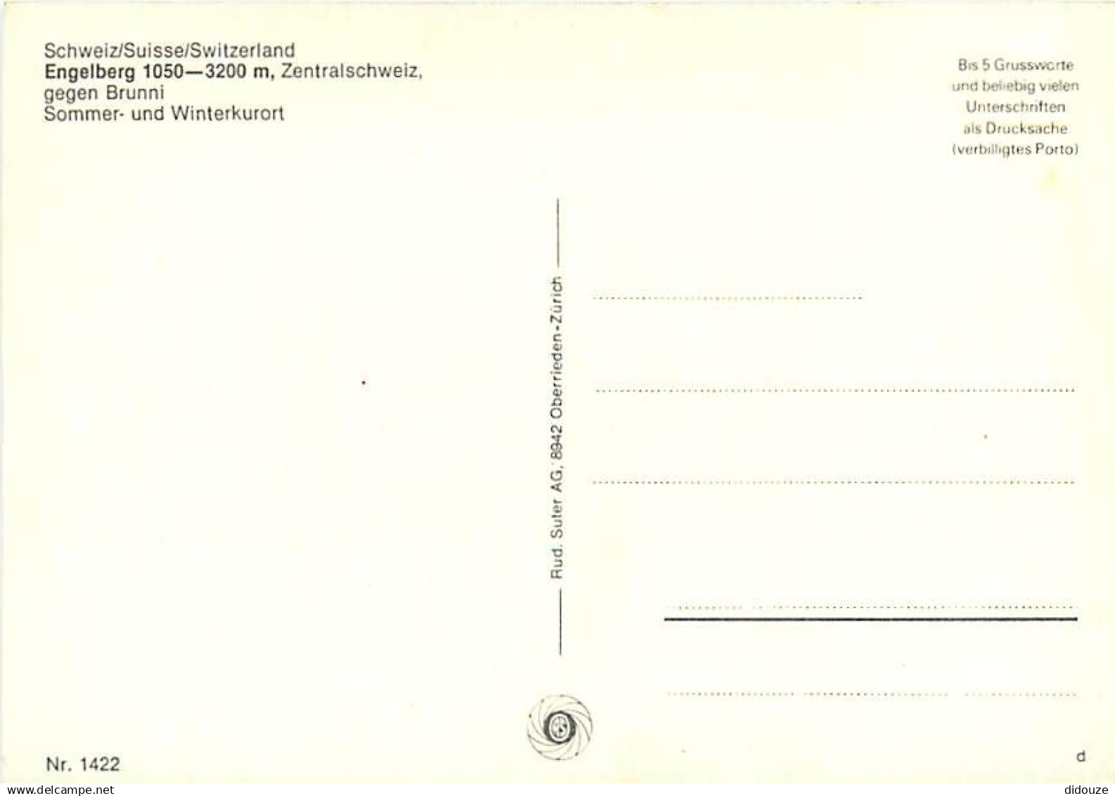 Suisse - OW Obwald - Engelberg - Zentraischweiz, Gegen Brunni - Sommer Und Winterkurort - Vue Générale - CPM - Carte Neu - Autres & Non Classés
