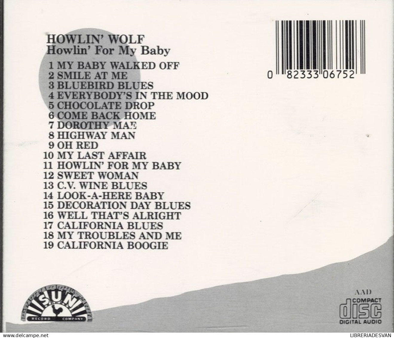 Howlin' Wolf - Howlin' For My Baby (Original Sun Recordings). CD - Jazz