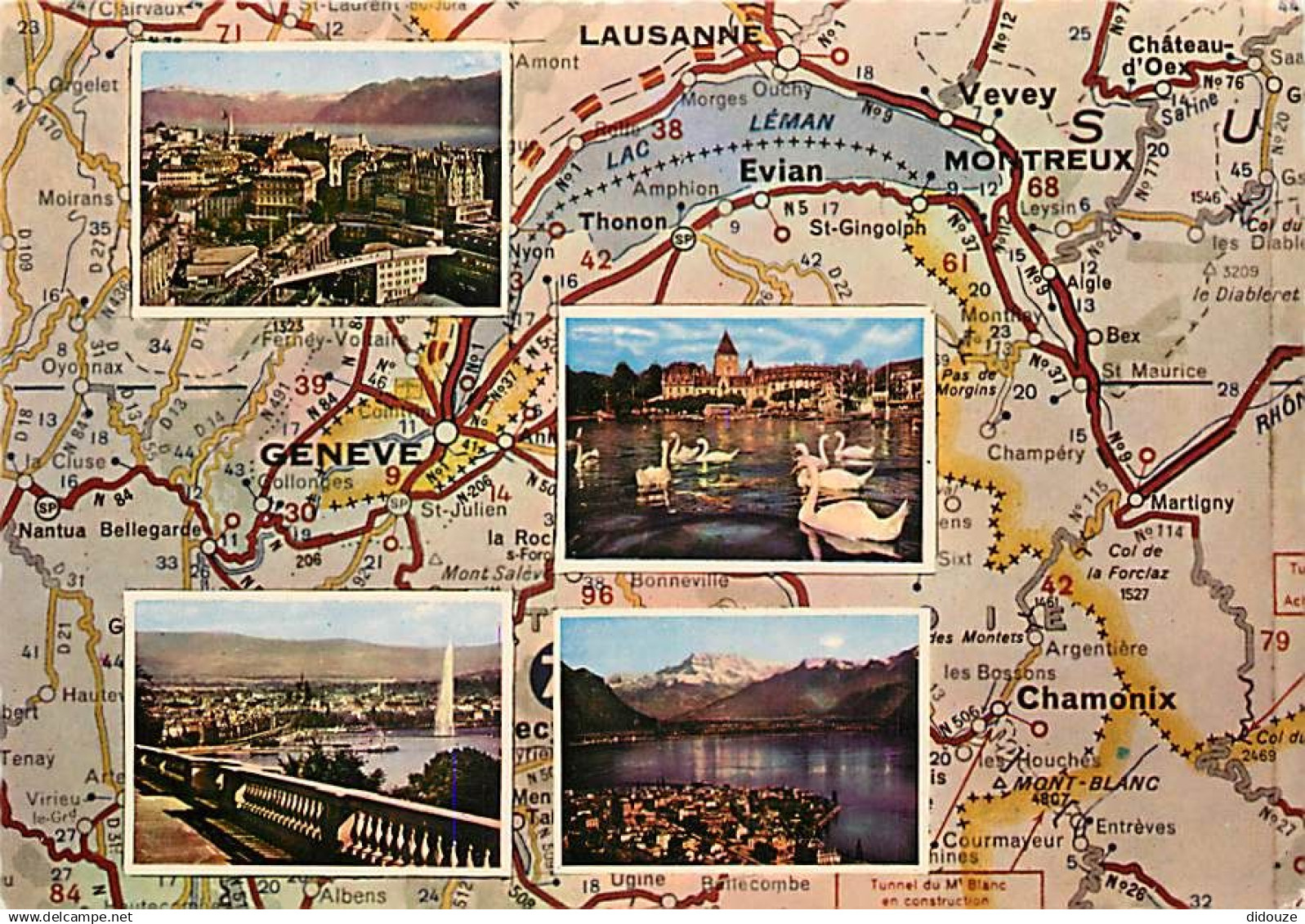Suisse - VD Vaud - Lac Léman - Multivues - Carte Géographique Michelin - CPM - Carte Neuve - Voir Scans Recto-Verso - Autres & Non Classés