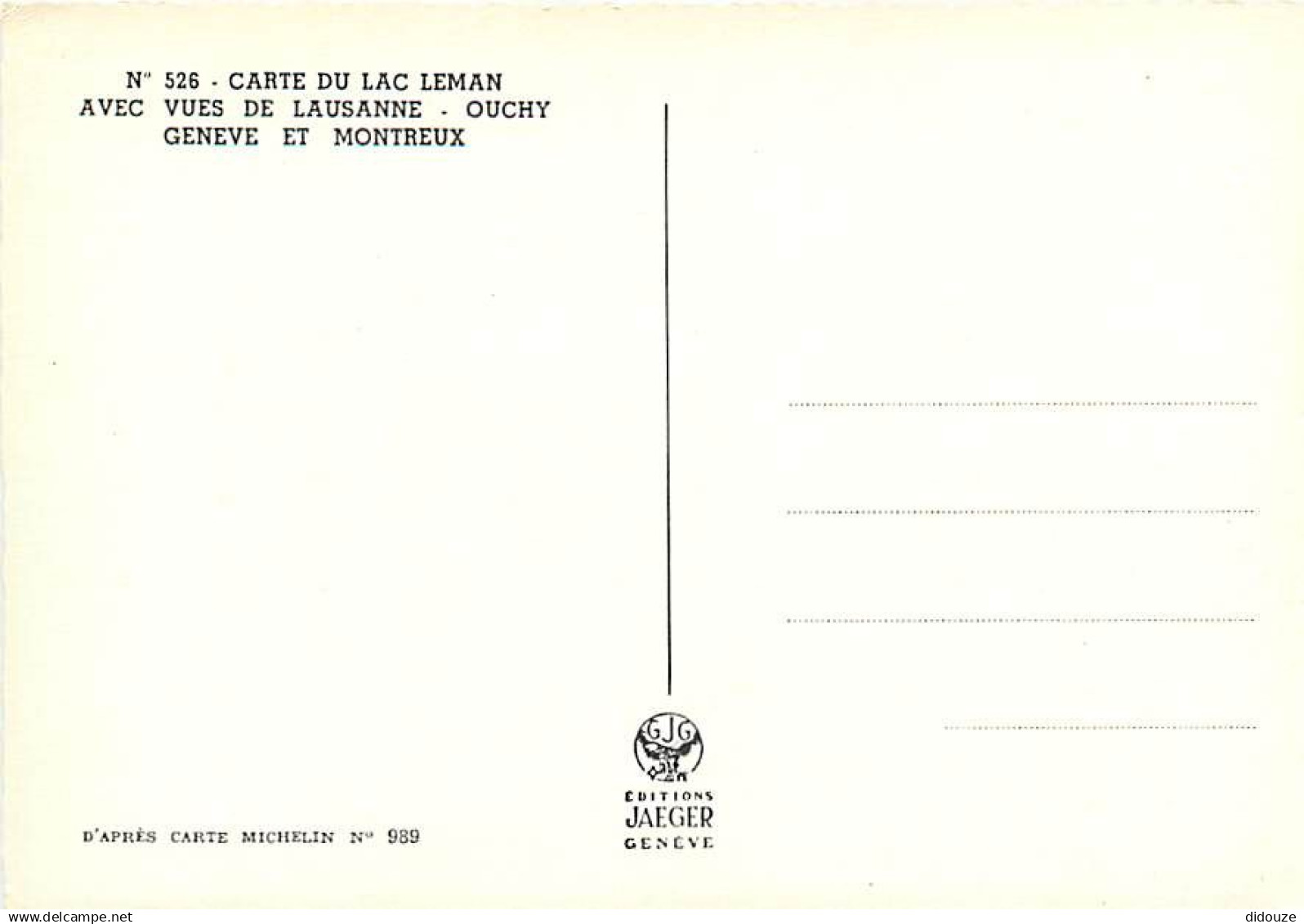 Suisse - VD Vaud - Lac Léman - Multivues - Carte Géographique Michelin - CPM - Carte Neuve - Voir Scans Recto-Verso - Autres & Non Classés