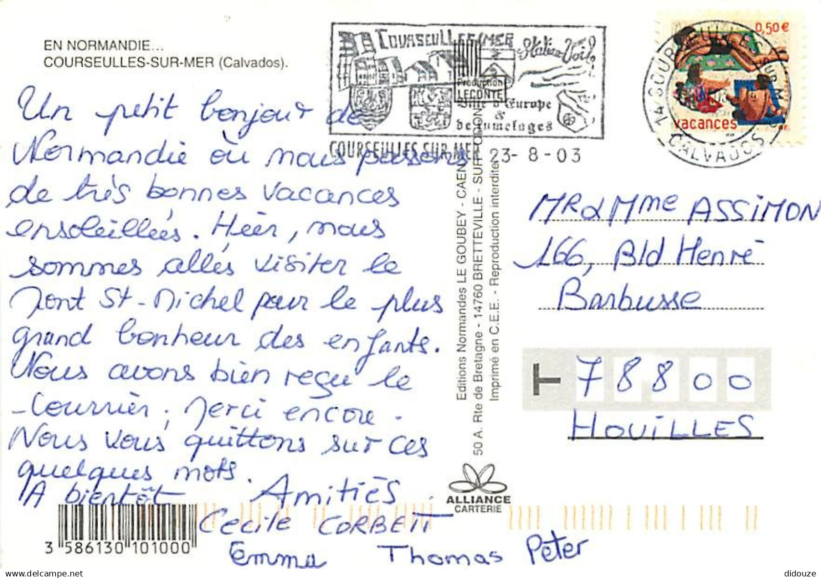 14 - Courseulles Sur Mer - Multivues - Moulin à Vent - Vue Aérienne - Carte Géographique - Flamme Postale De Courseulles - Courseulles-sur-Mer