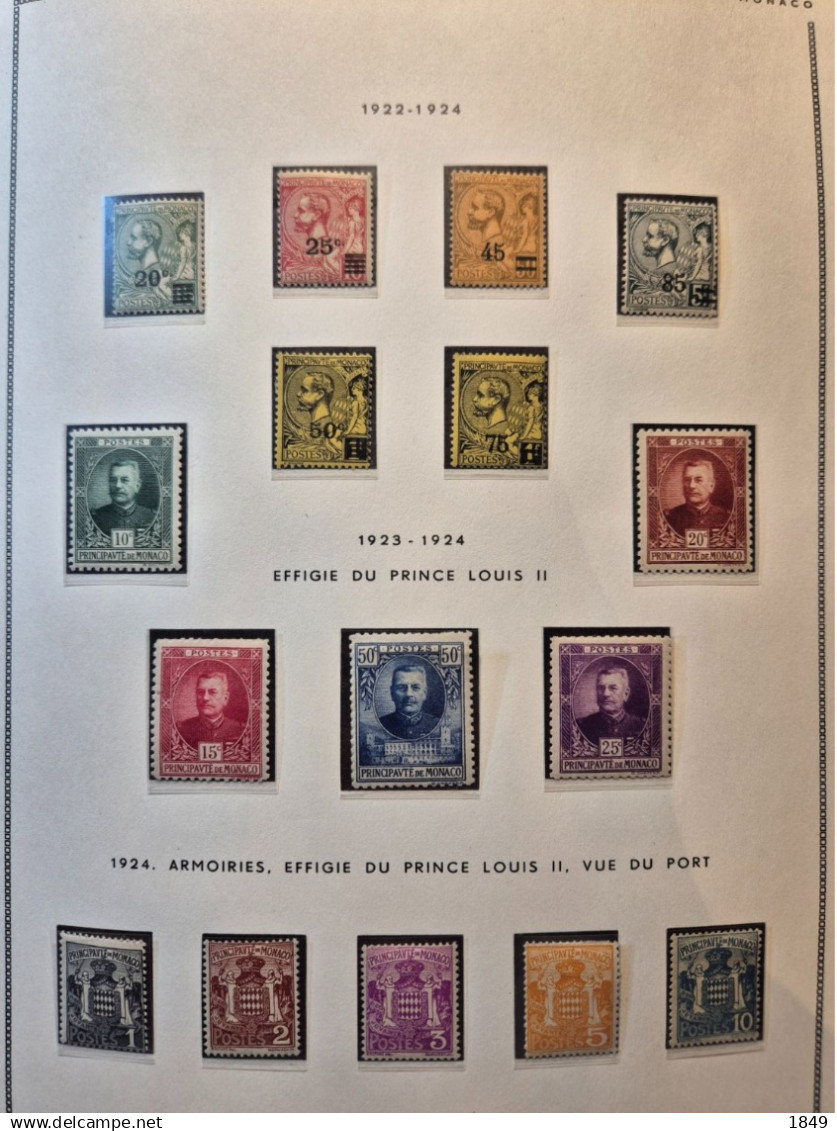 MONACO Alb. MOC 1885/1978 Neufs + PA (dont oiseaux **) côte >10 000€