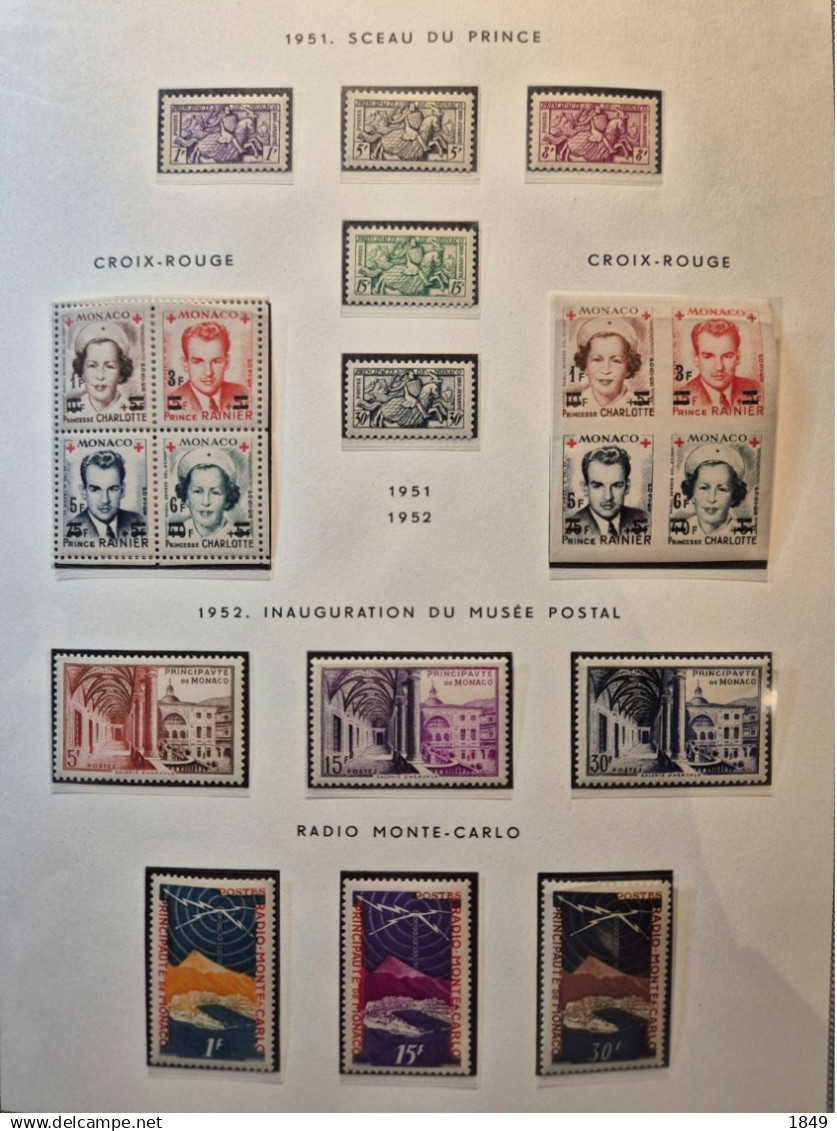 MONACO Alb. MOC 1885/1978 Neufs + PA (dont oiseaux **) côte >10 000€