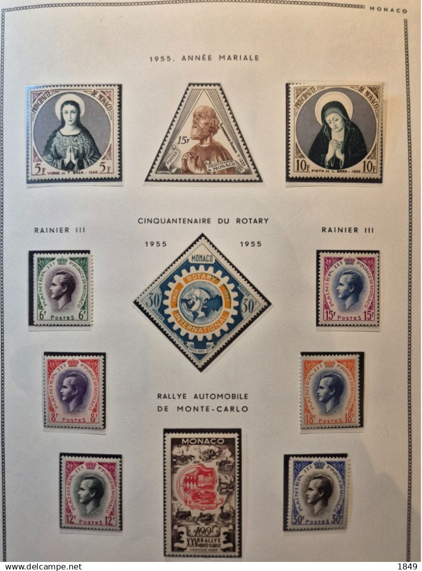 MONACO Alb. MOC 1885/1978 Neufs + PA (dont oiseaux **) côte >10 000€