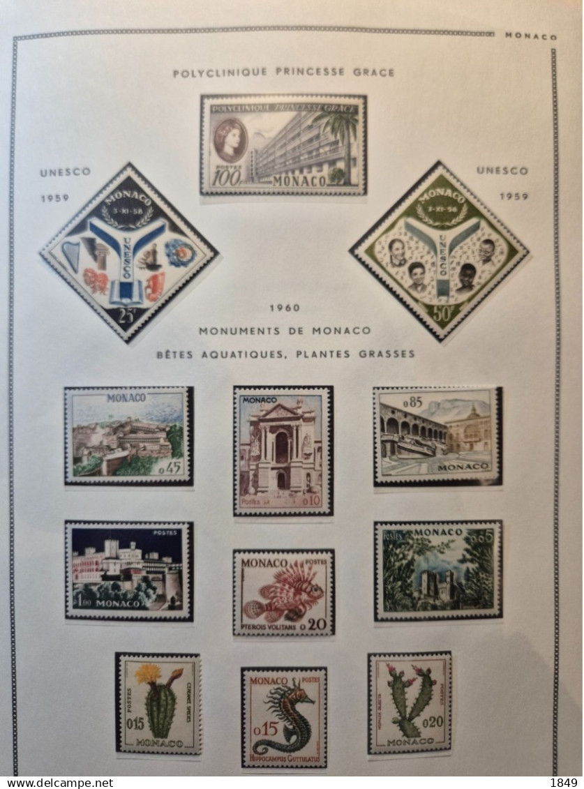 MONACO Alb. MOC 1885/1978 Neufs + PA (dont oiseaux **) côte >10 000€
