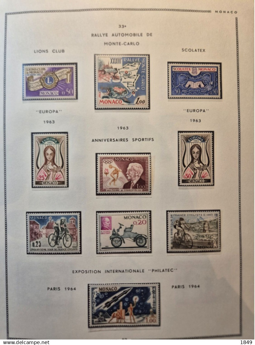 MONACO Alb. MOC 1885/1978 Neufs + PA (dont oiseaux **) côte >10 000€