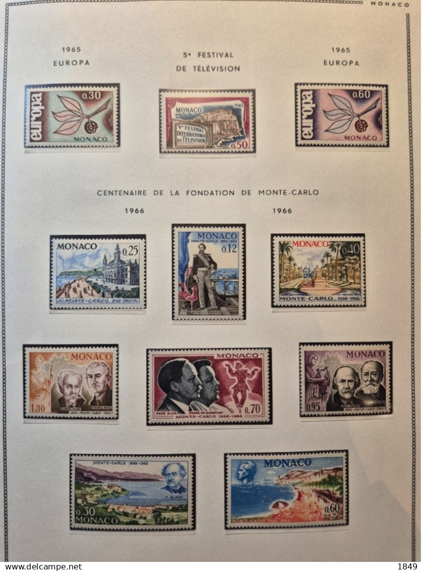 MONACO Alb. MOC 1885/1978 Neufs + PA (dont oiseaux **) côte >10 000€