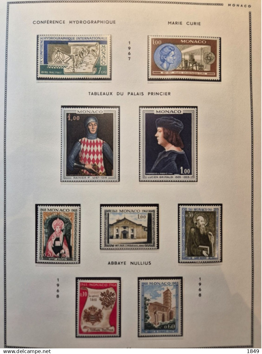 MONACO Alb. MOC 1885/1978 Neufs + PA (dont oiseaux **) côte >10 000€
