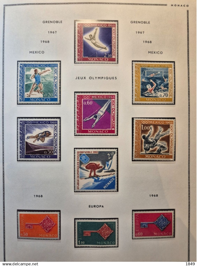 MONACO Alb. MOC 1885/1978 Neufs + PA (dont oiseaux **) côte >10 000€