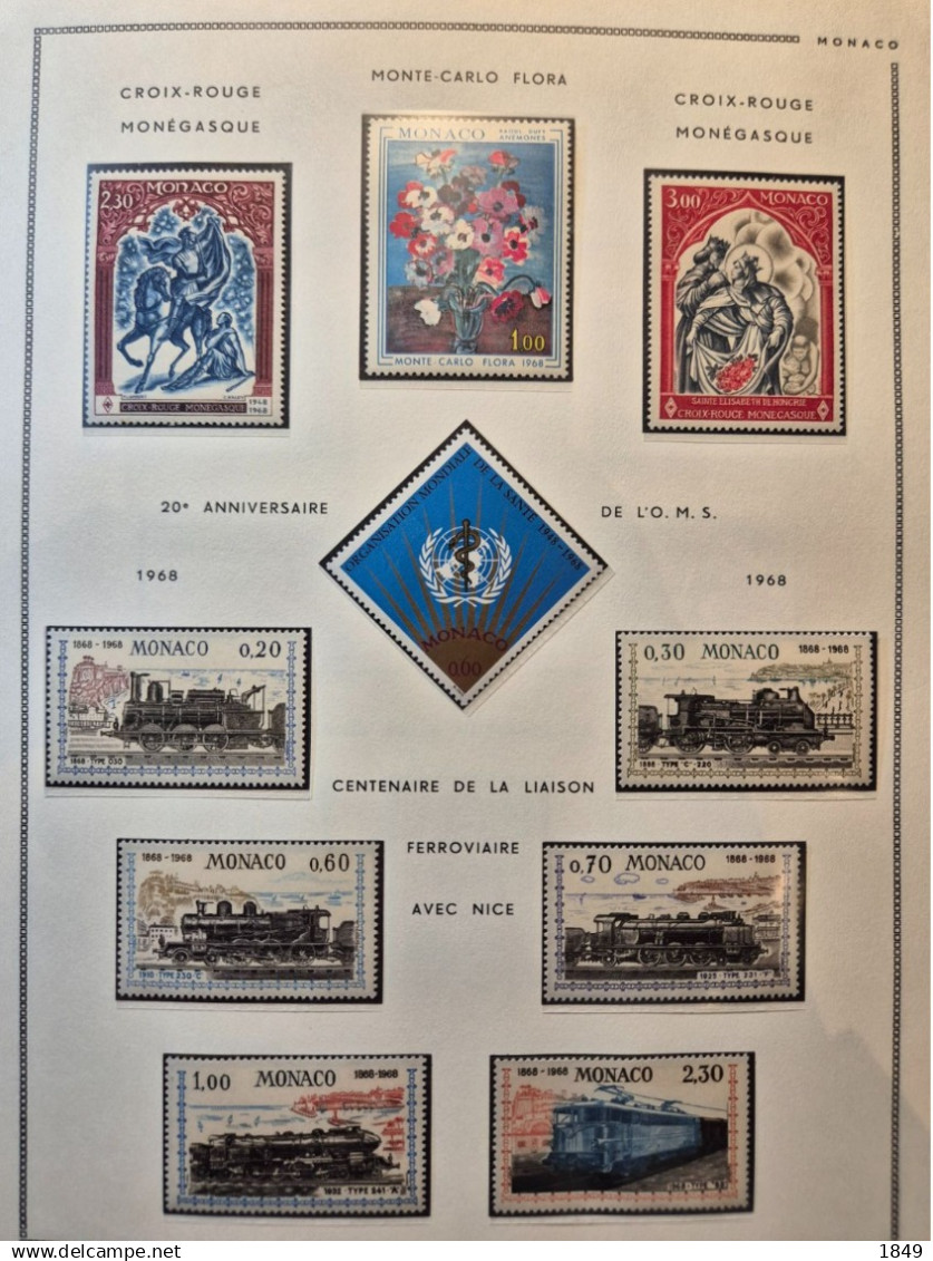 MONACO Alb. MOC 1885/1978 Neufs + PA (dont oiseaux **) côte >10 000€