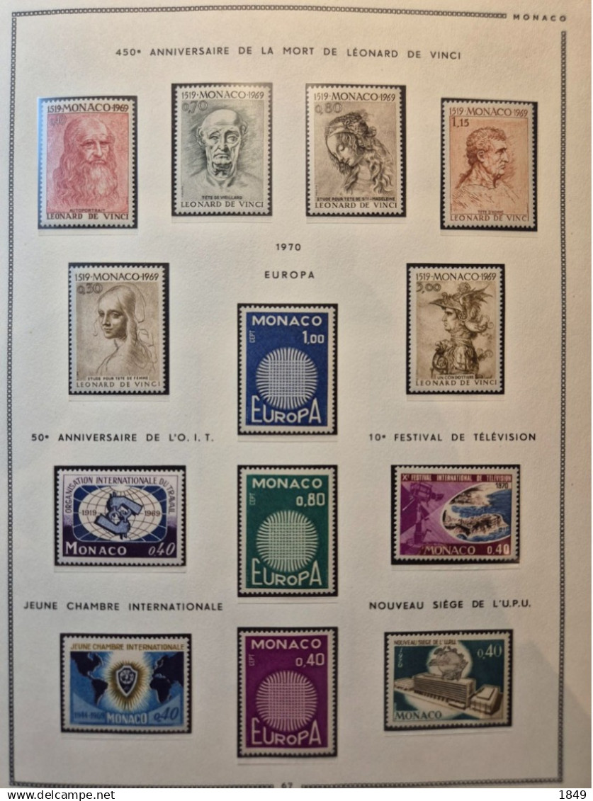 MONACO Alb. MOC 1885/1978 Neufs + PA (dont oiseaux **) côte >10 000€