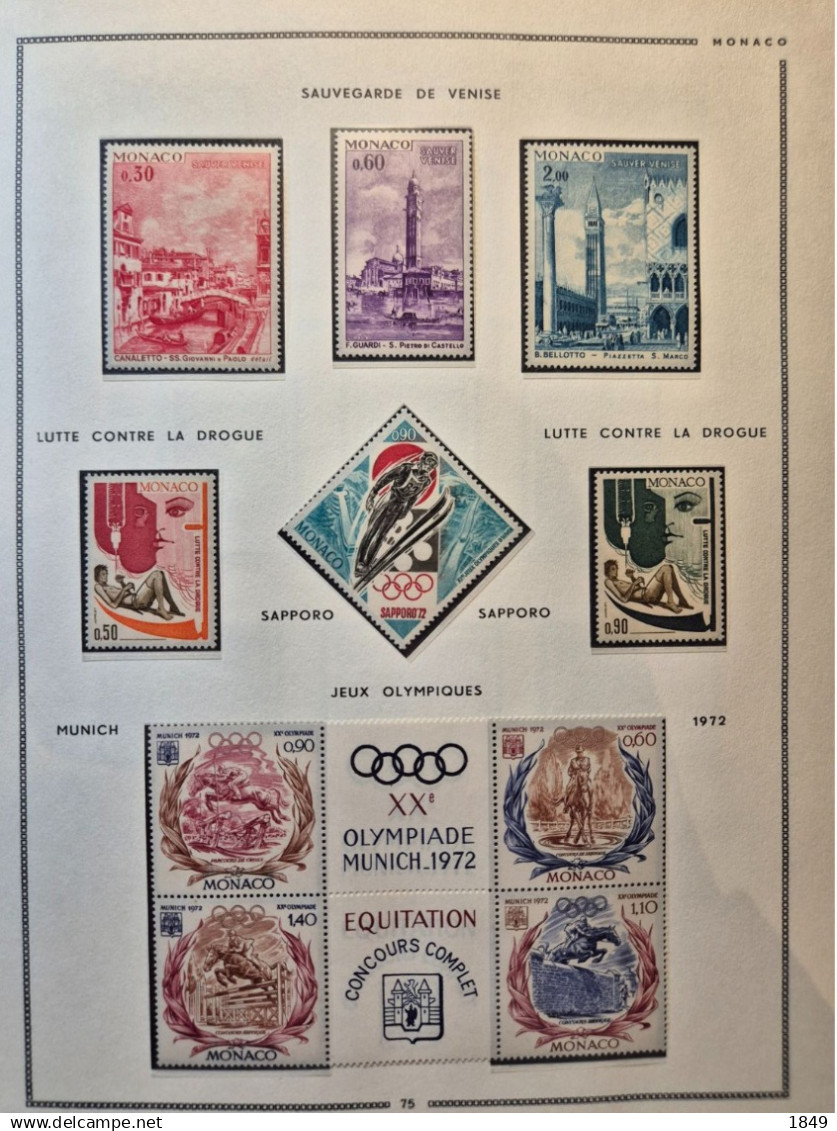 MONACO Alb. MOC 1885/1978 Neufs + PA (dont oiseaux **) côte >10 000€